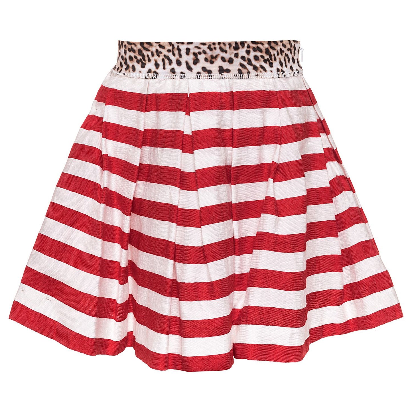 Striped pique skirt