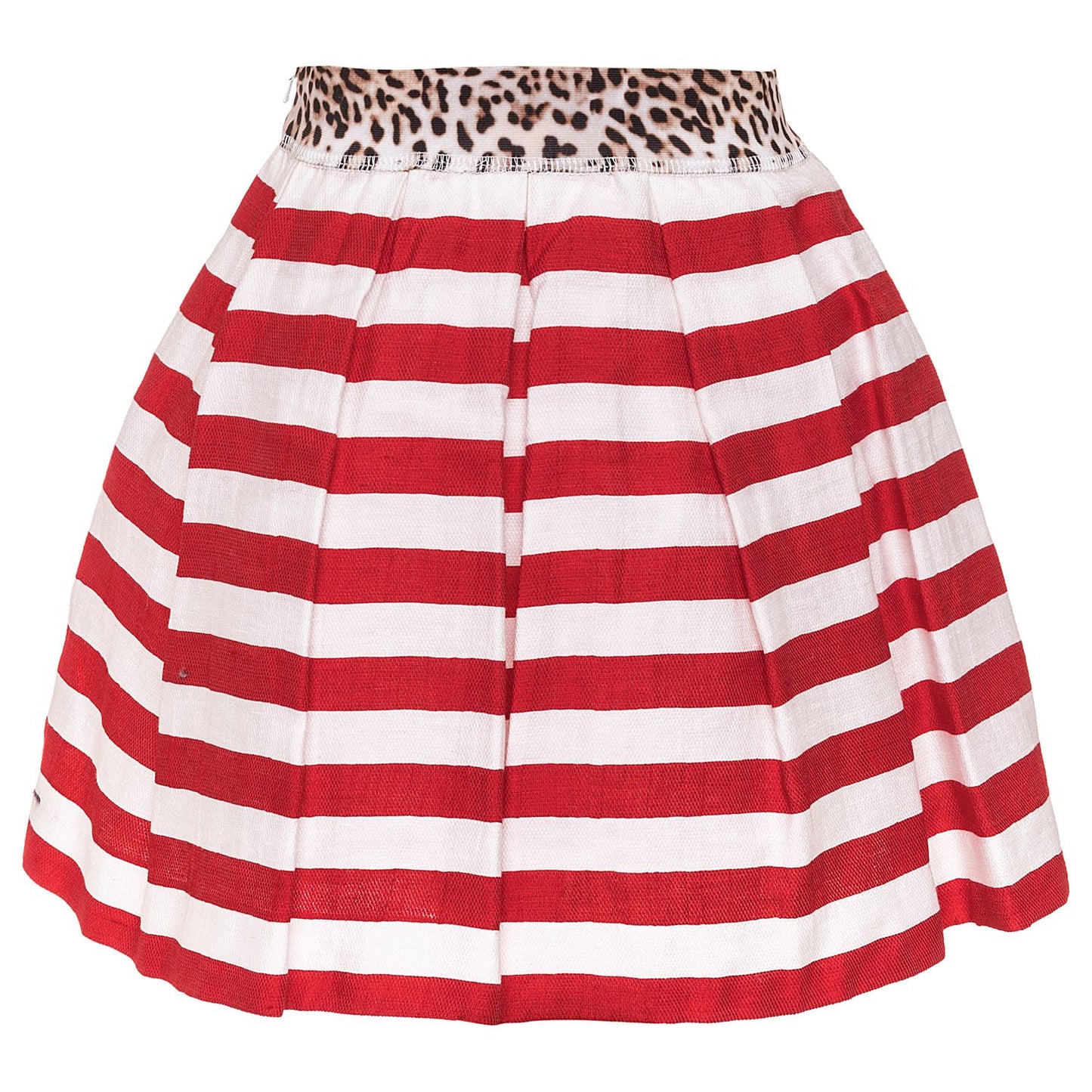 Striped pique skirt