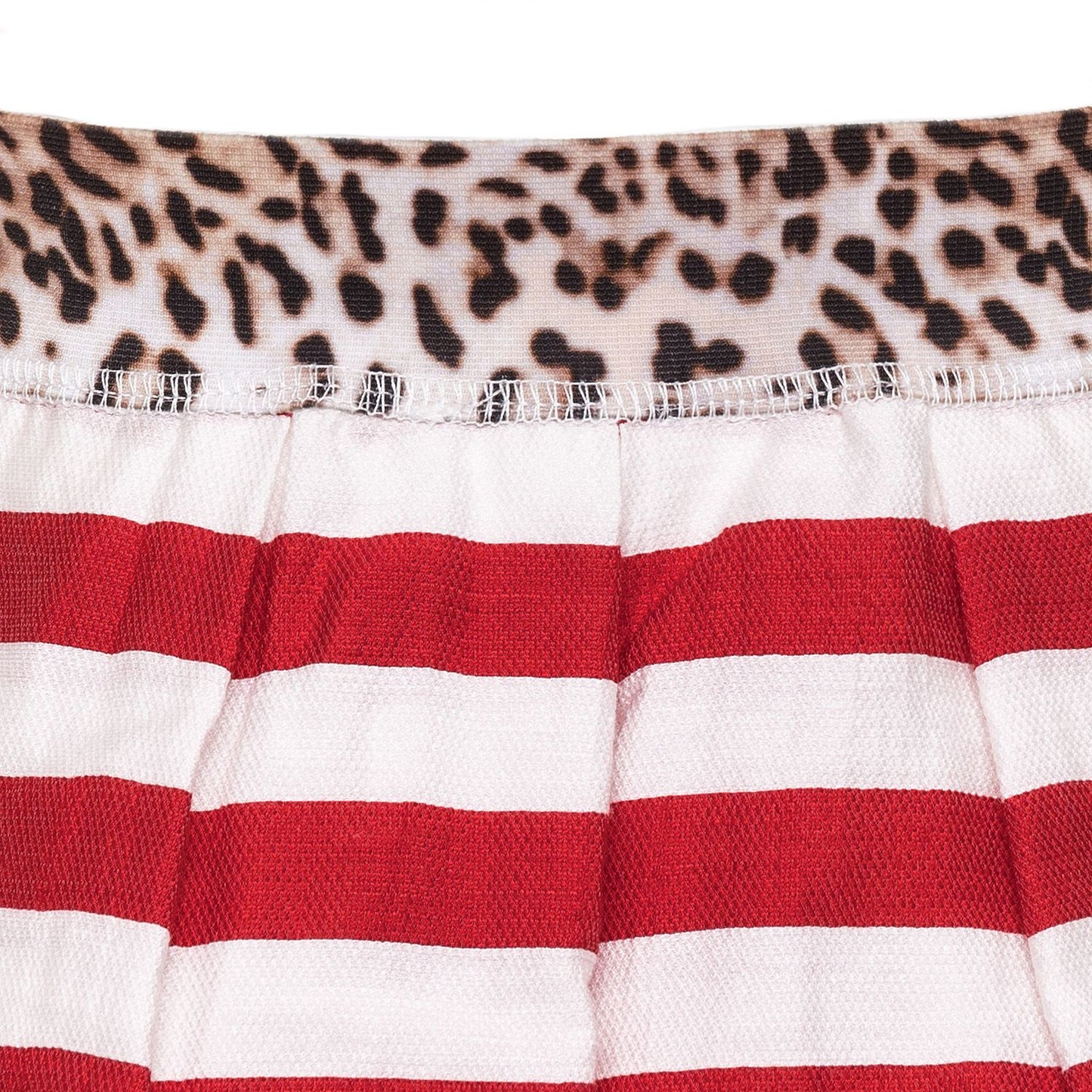 Striped pique skirt