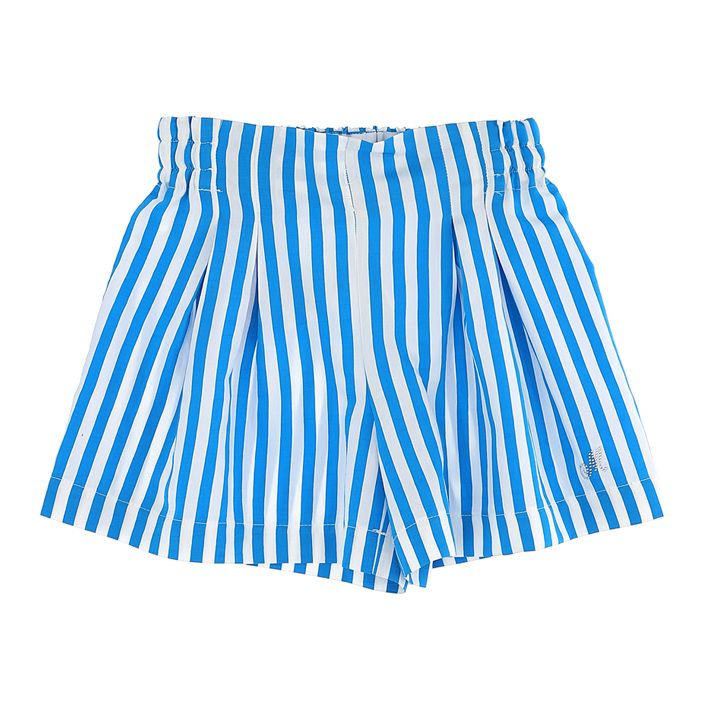 Striped viscose Bermuda shorts