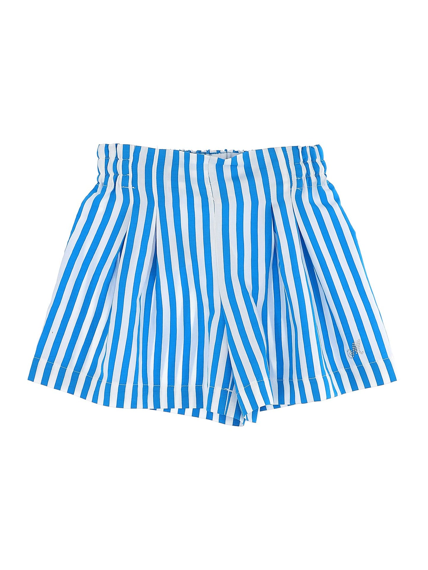 Striped viscose Bermuda shorts