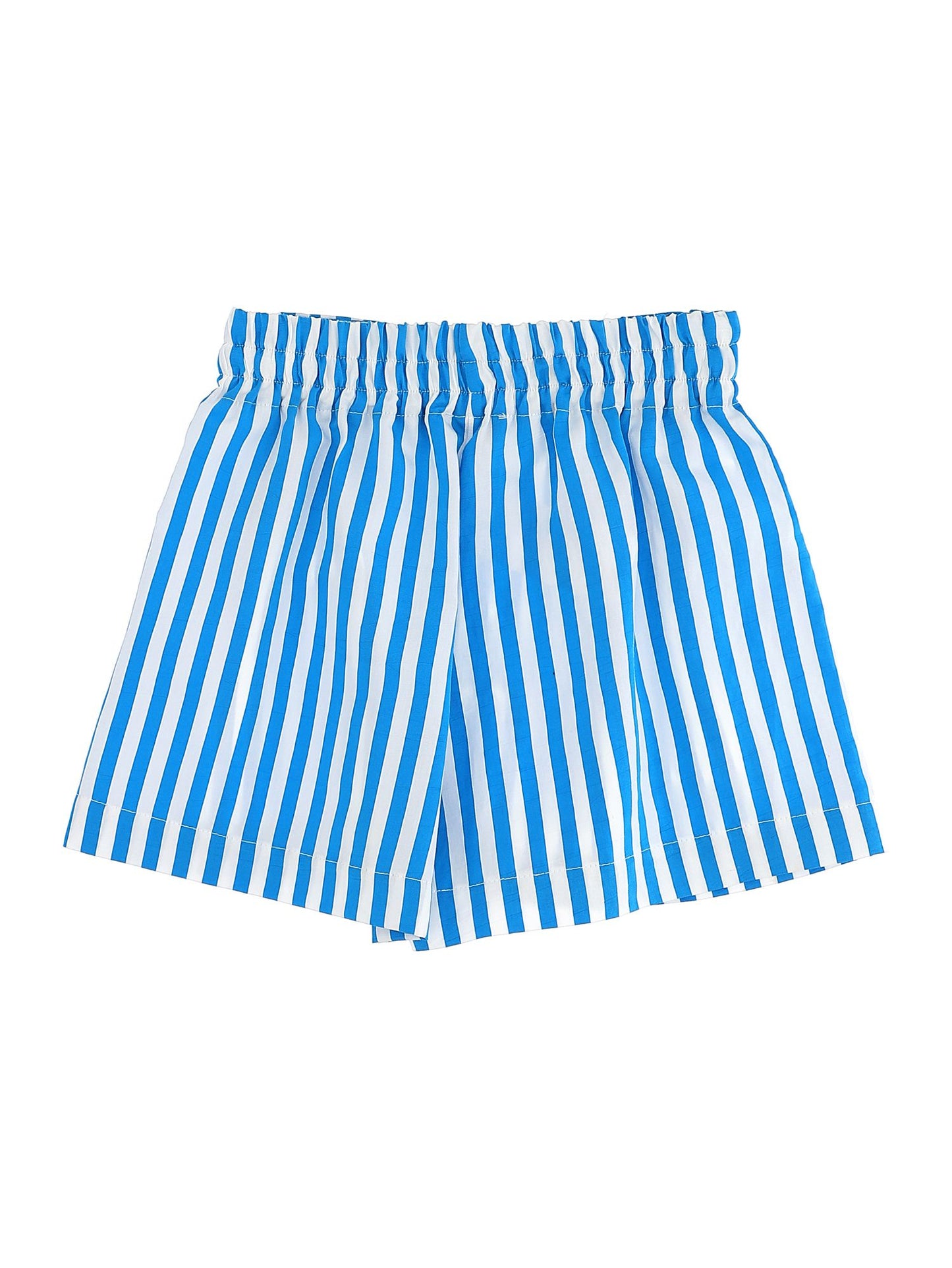 Striped viscose Bermuda shorts