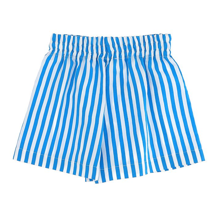 Striped viscose Bermuda shorts