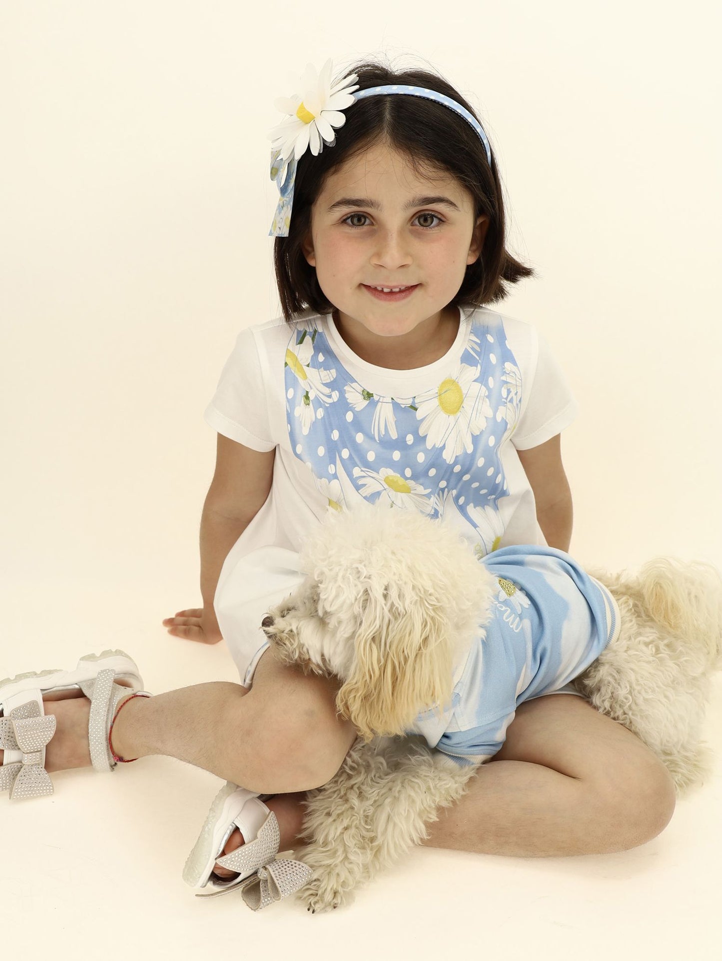T-shirt jersey stampa margherite