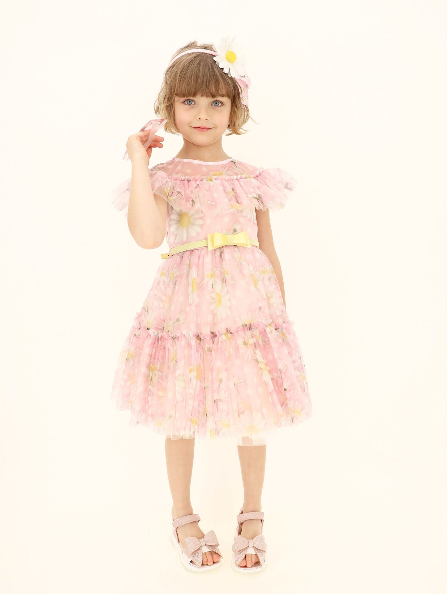 Abito tulle stampa margherite