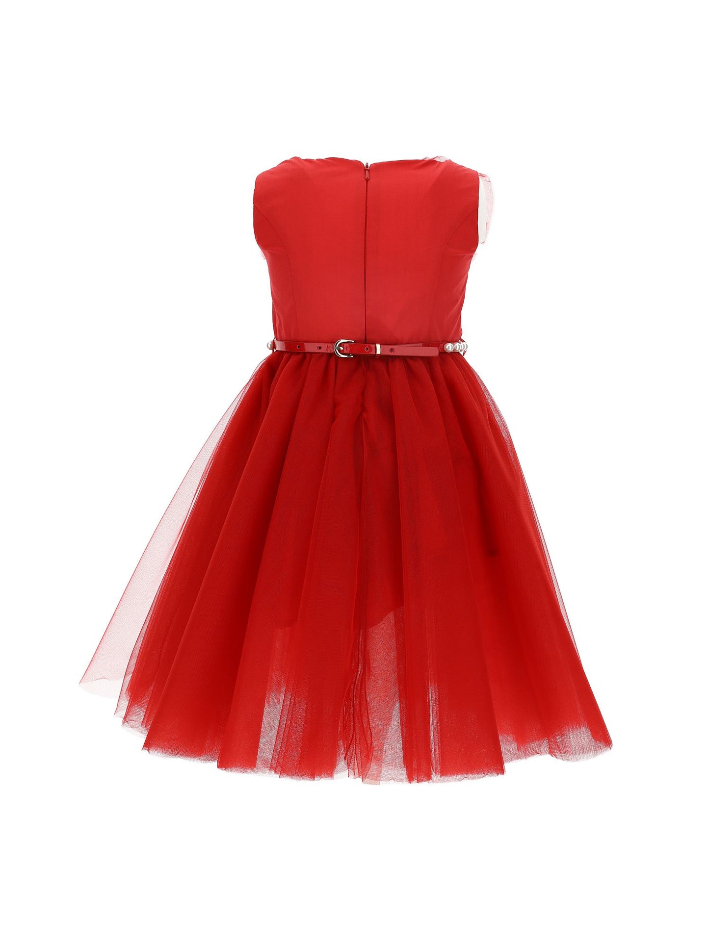 Hand silk tulle dress heart