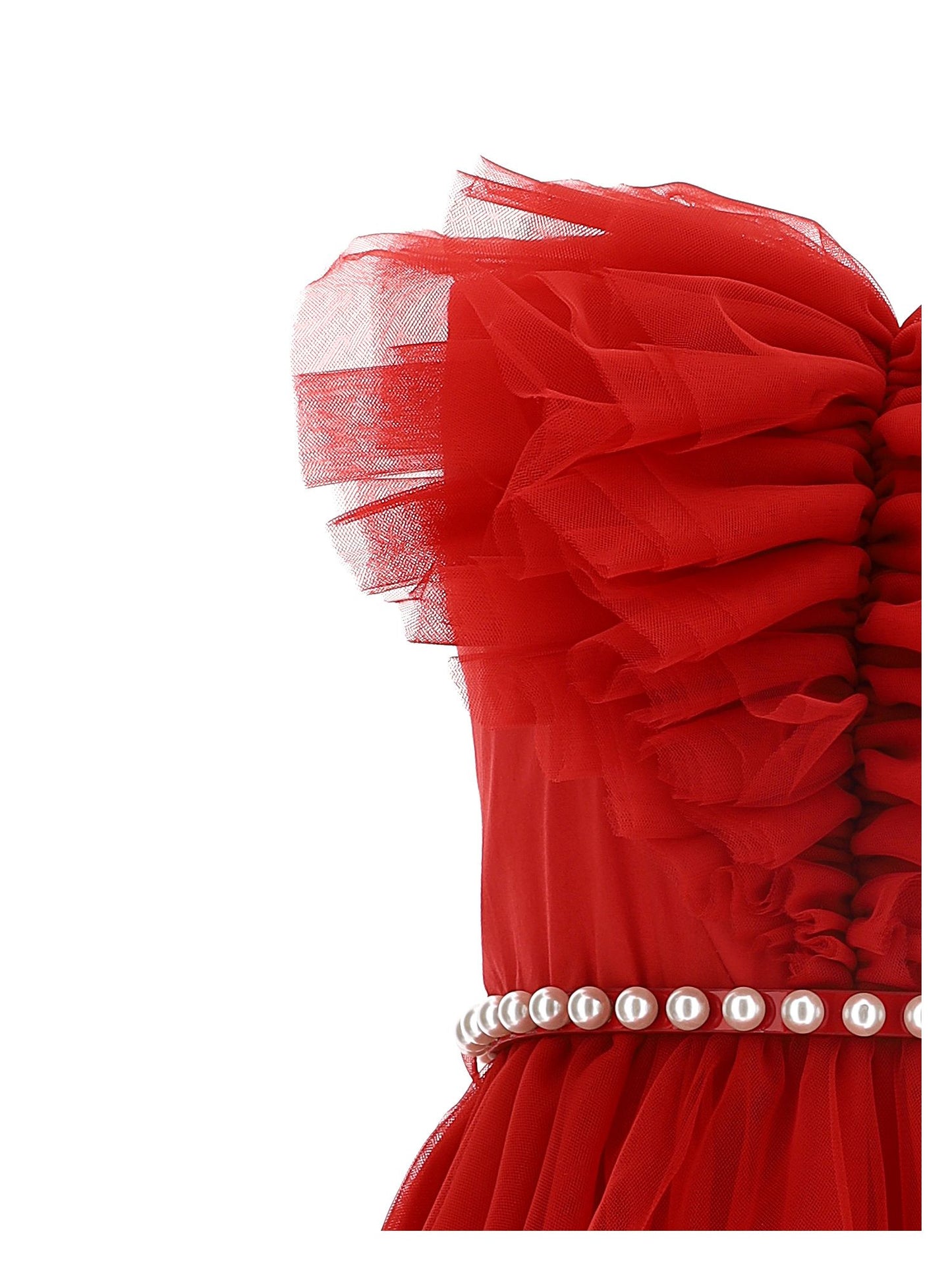 Hand silk tulle dress heart