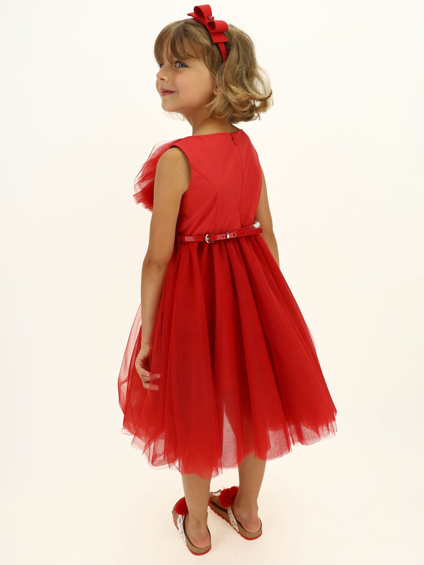 Hand silk tulle dress heart