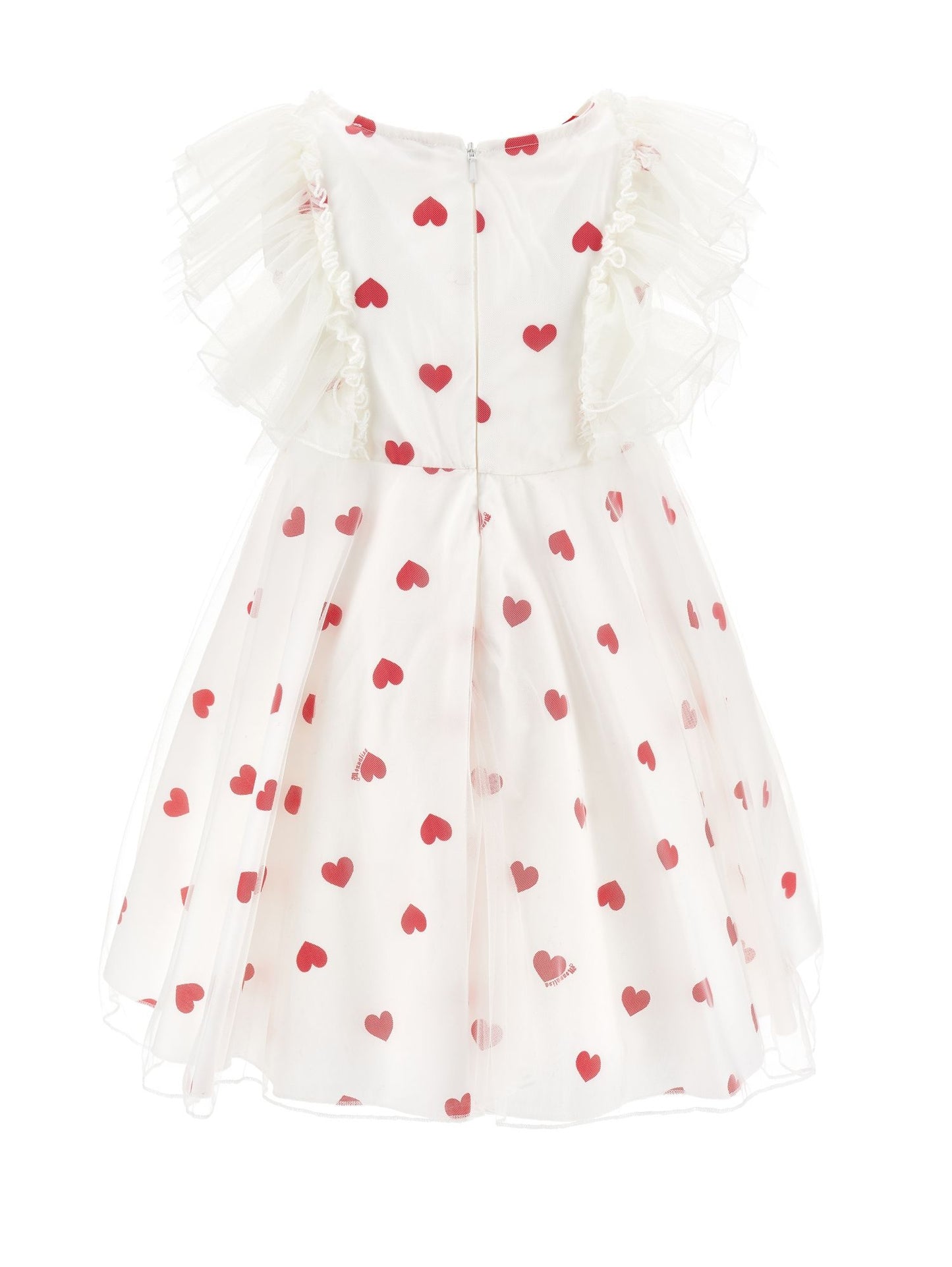 Abito popeline tulle a cuori