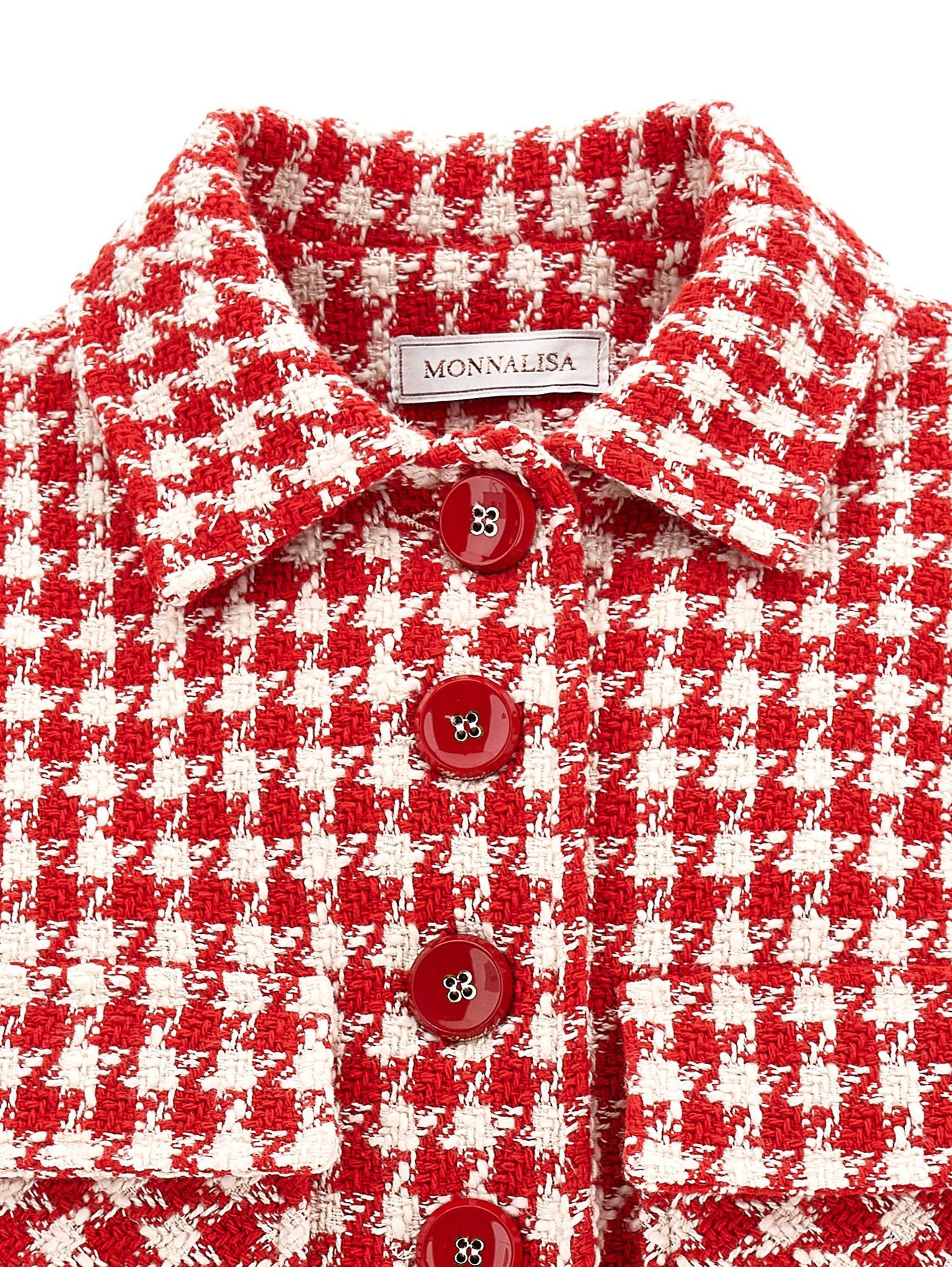 Fringed houndstooth jacket