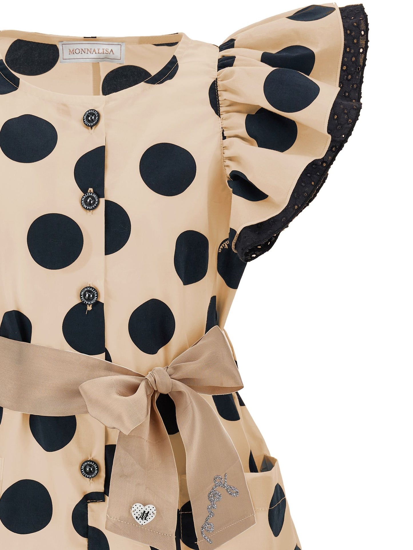 Polka dot parachute canvas suit