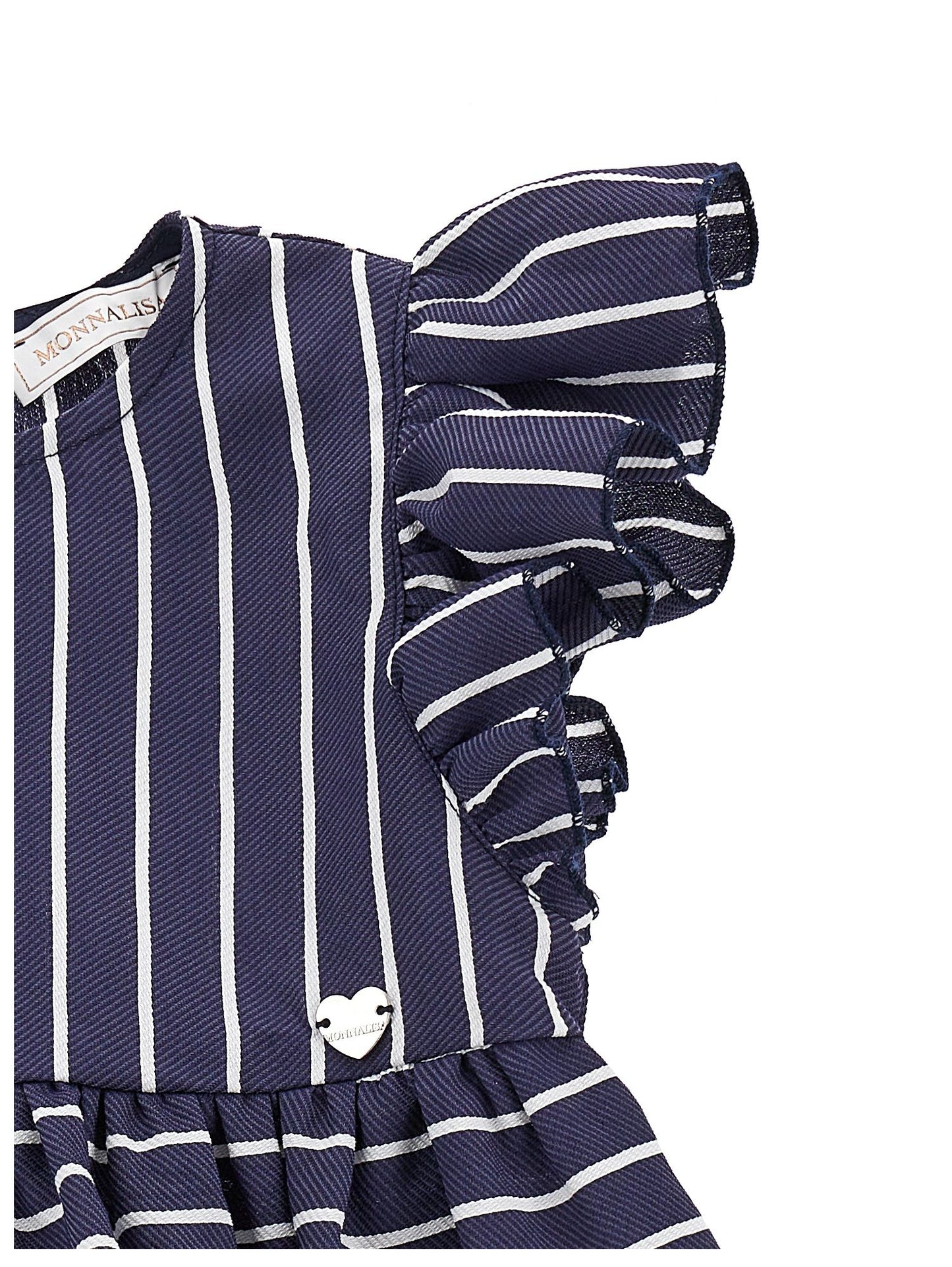Muslin top with alternating stripes