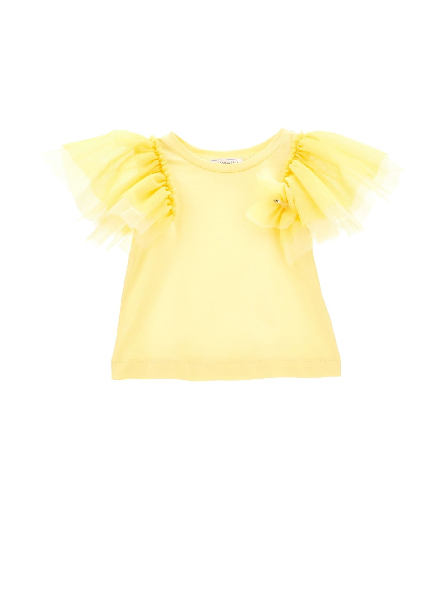 T-shirt with rhinestone butterfly