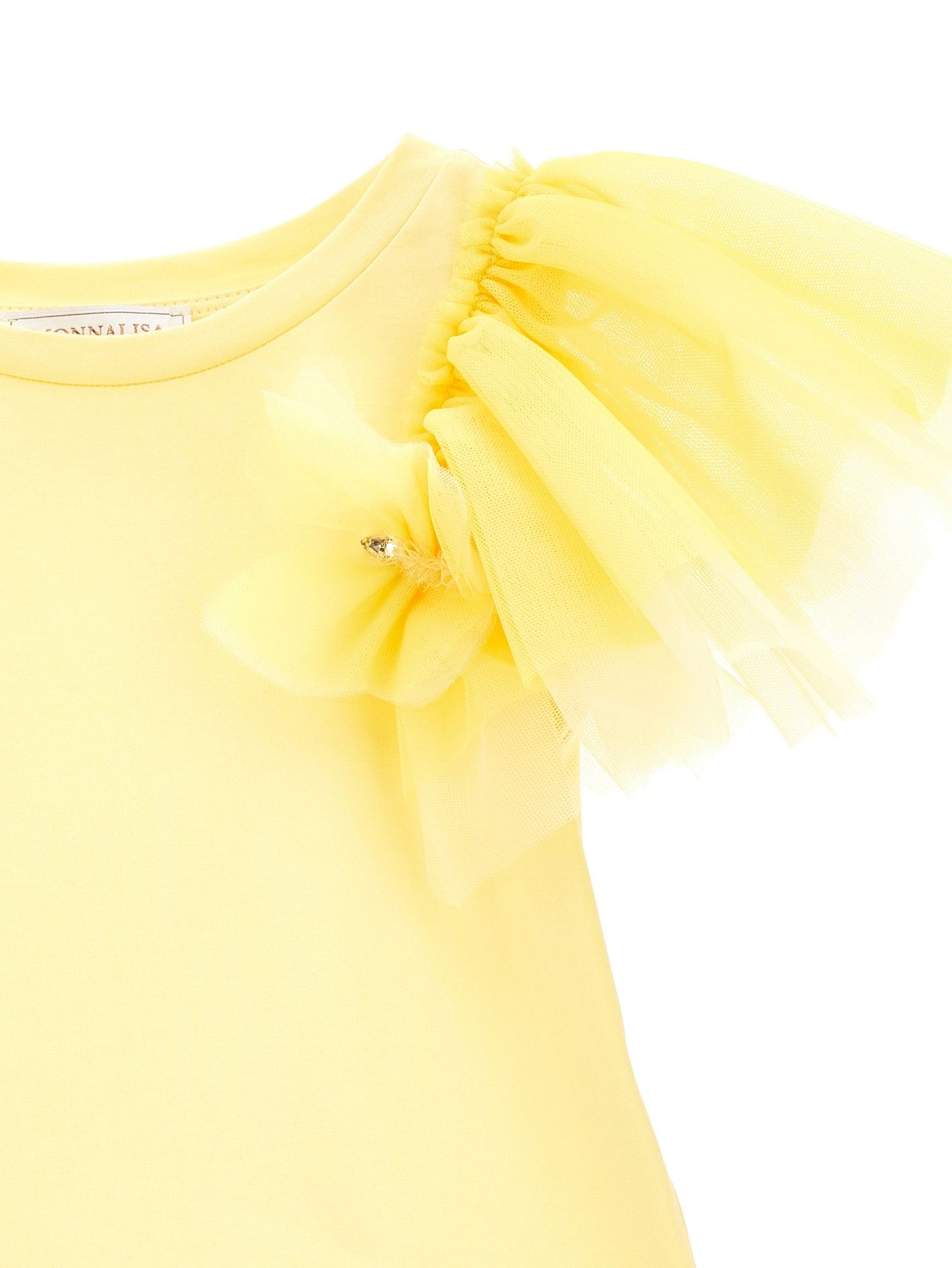 T-shirt with rhinestone butterfly
