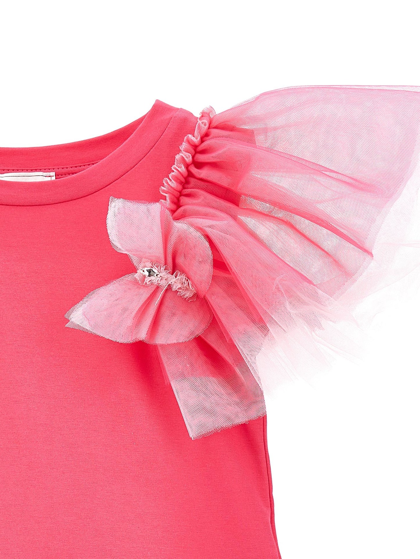 T-shirt with rhinestone butterfly