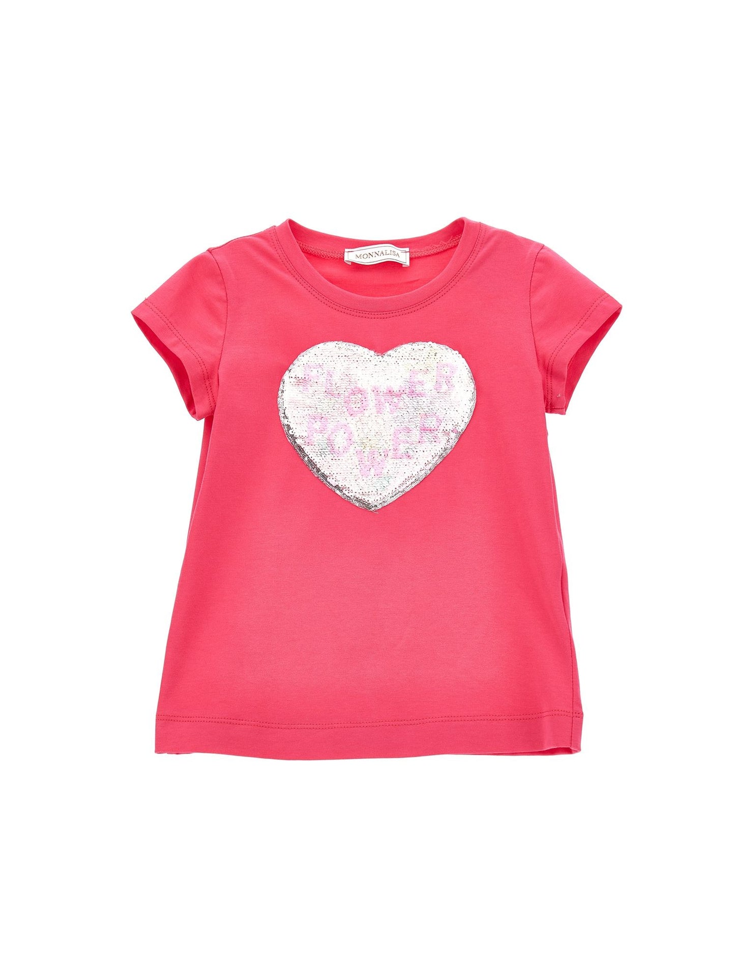 Sequined heart jersey T-shirt
