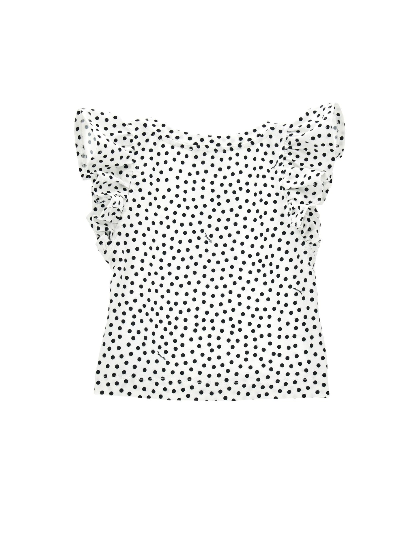 Jersey tank top with ruffles