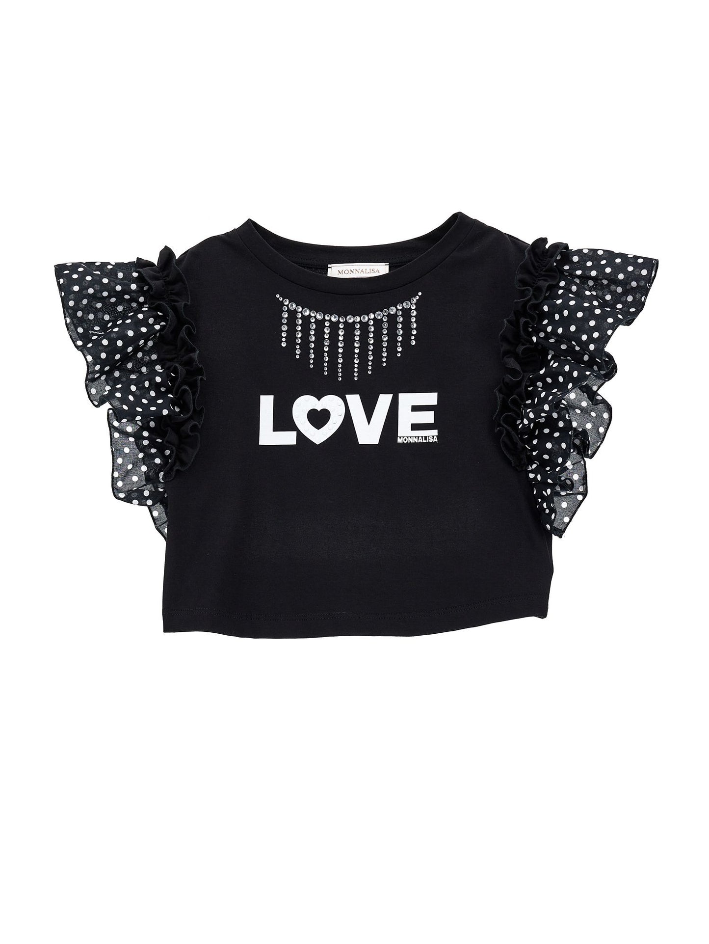Rhinestone jersey top