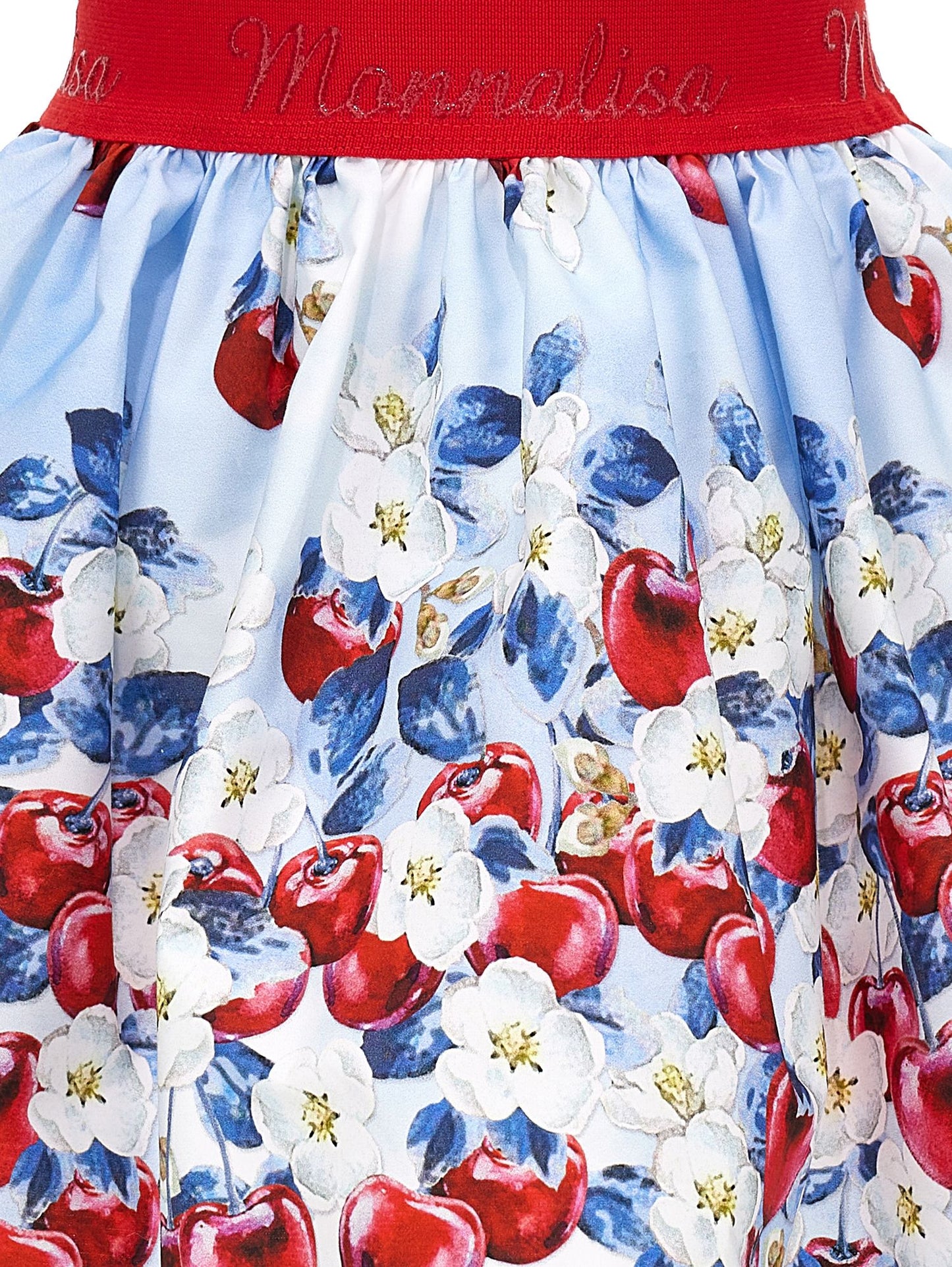 Cherry print cotton skirt