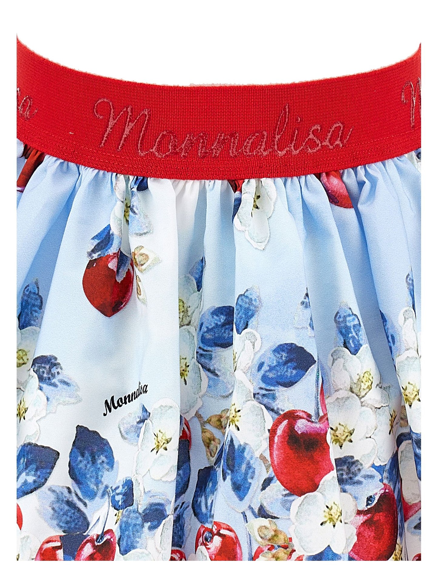 Cherry print cotton skirt