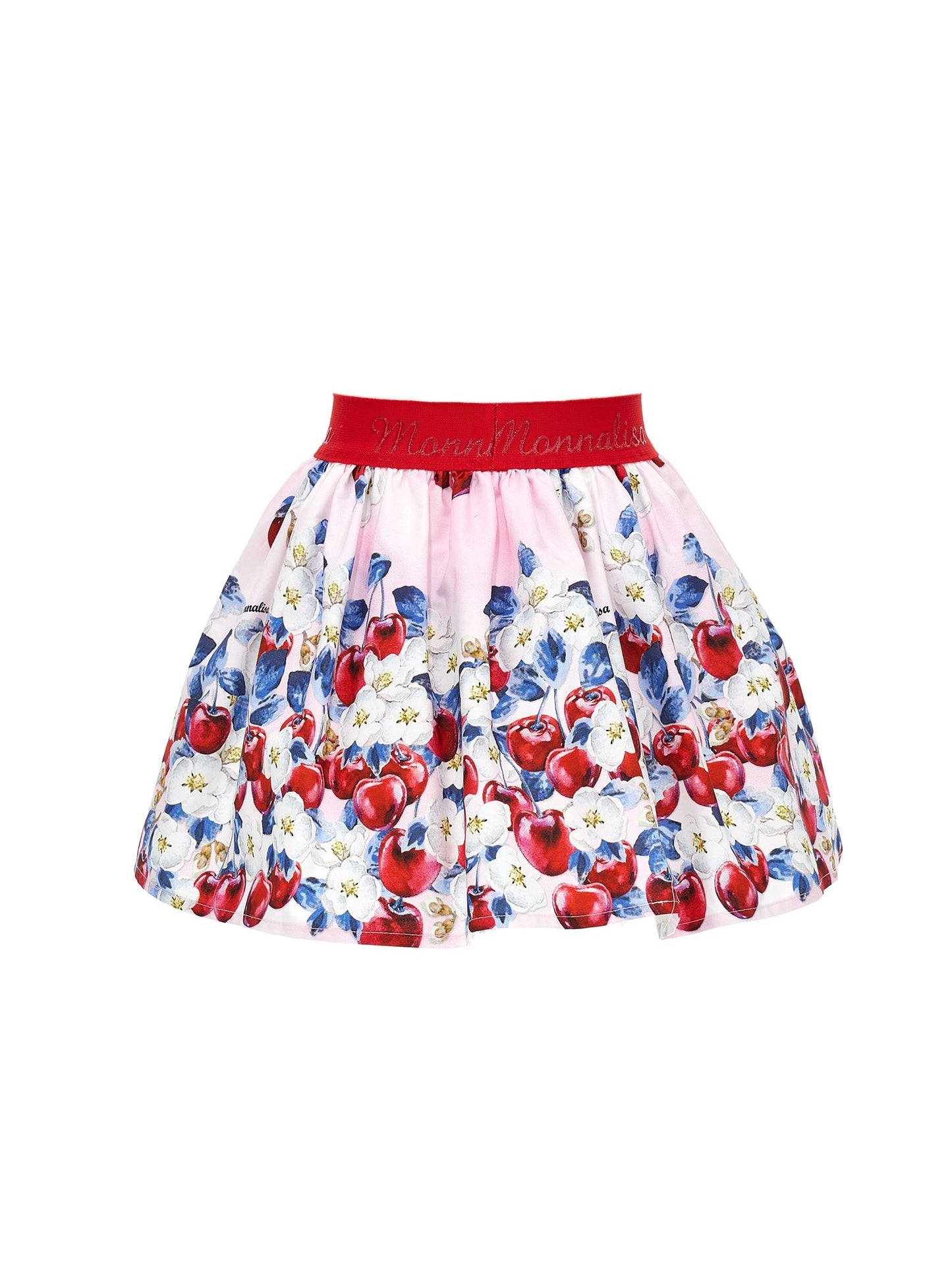 Cherry print cotton skirt