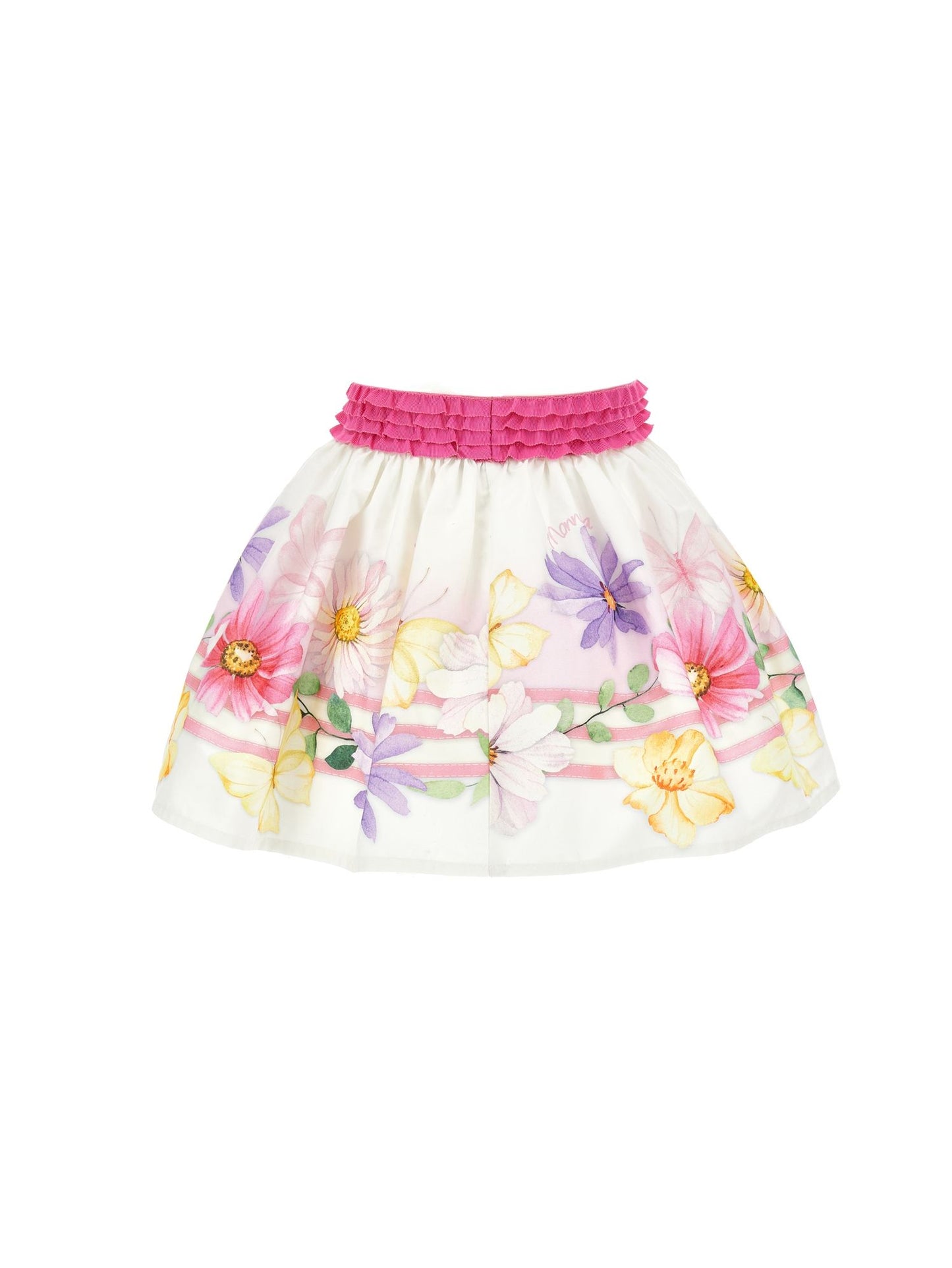 Floral poplin skirt