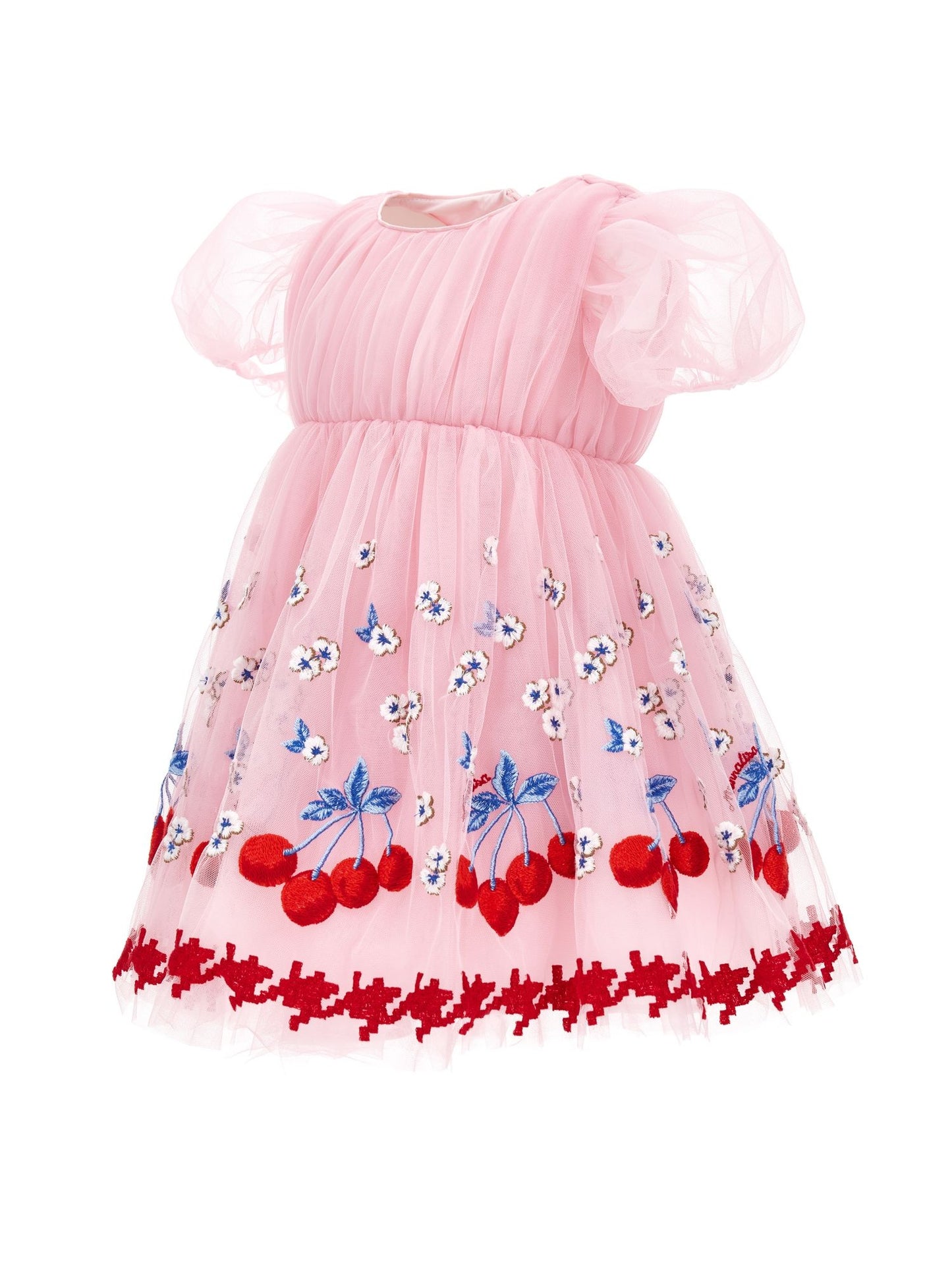 Abito tulle ricamo ciliegie