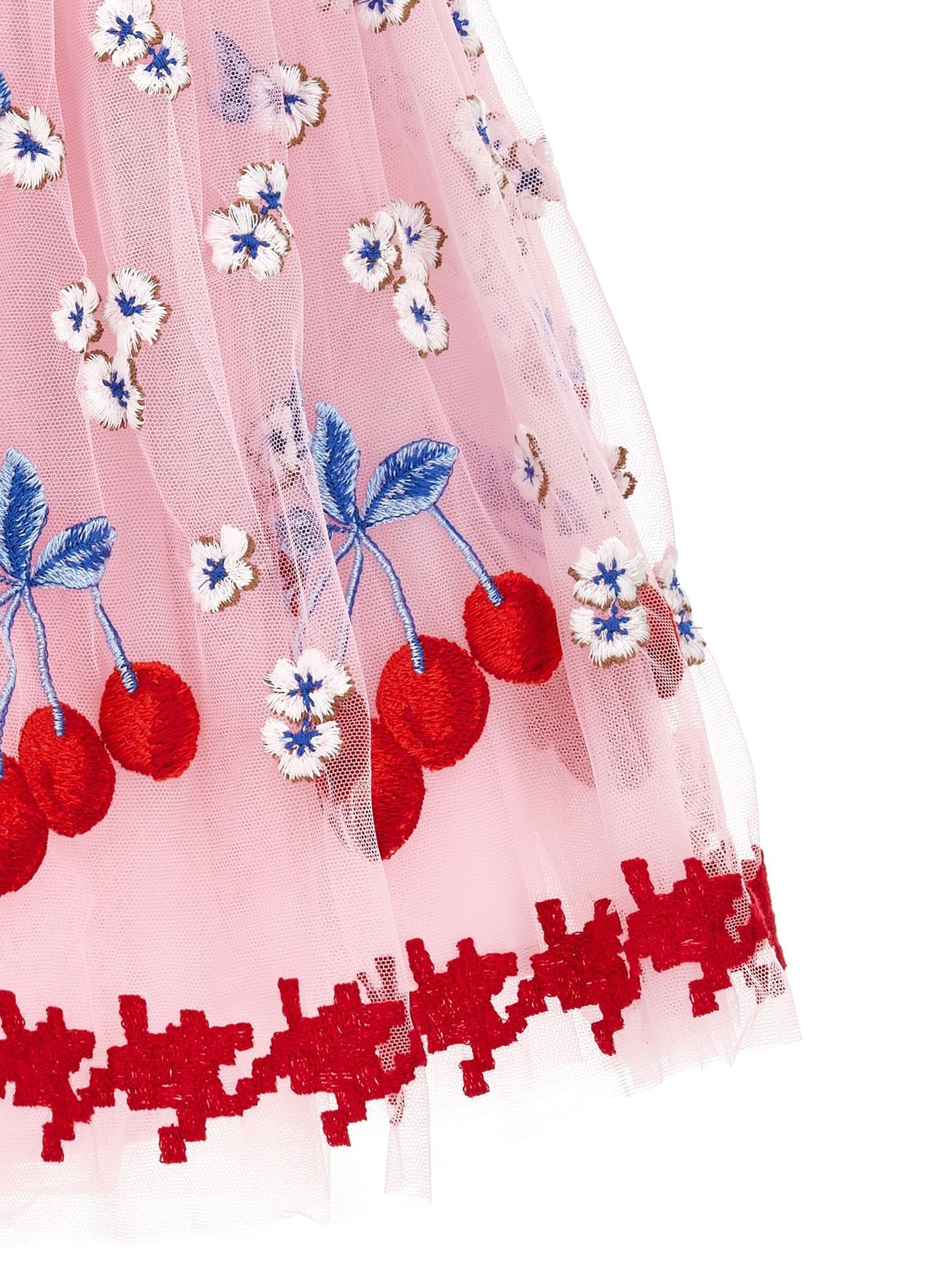 Abito tulle ricamo ciliegie