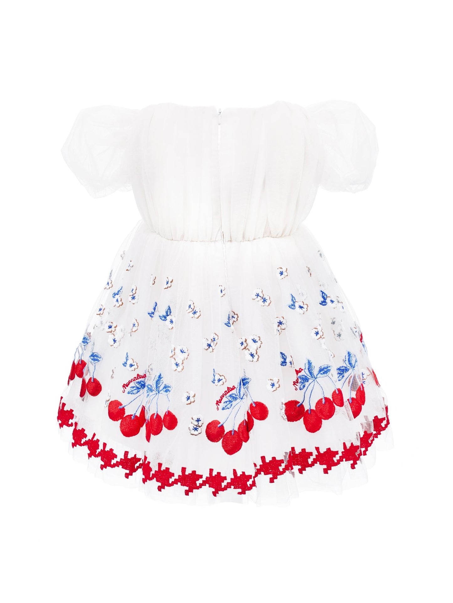 Abito tulle ricamo ciliegie