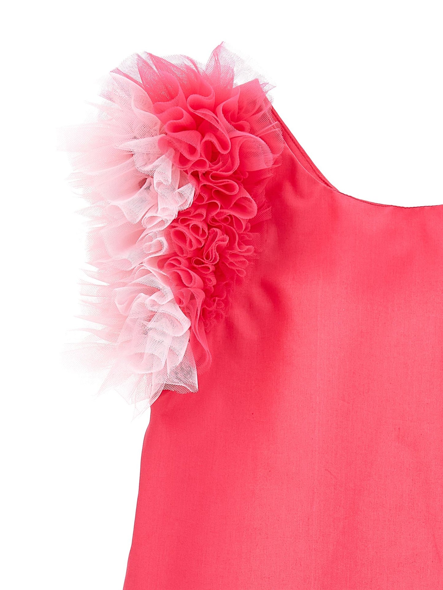 Cotton dress with tulle armholes