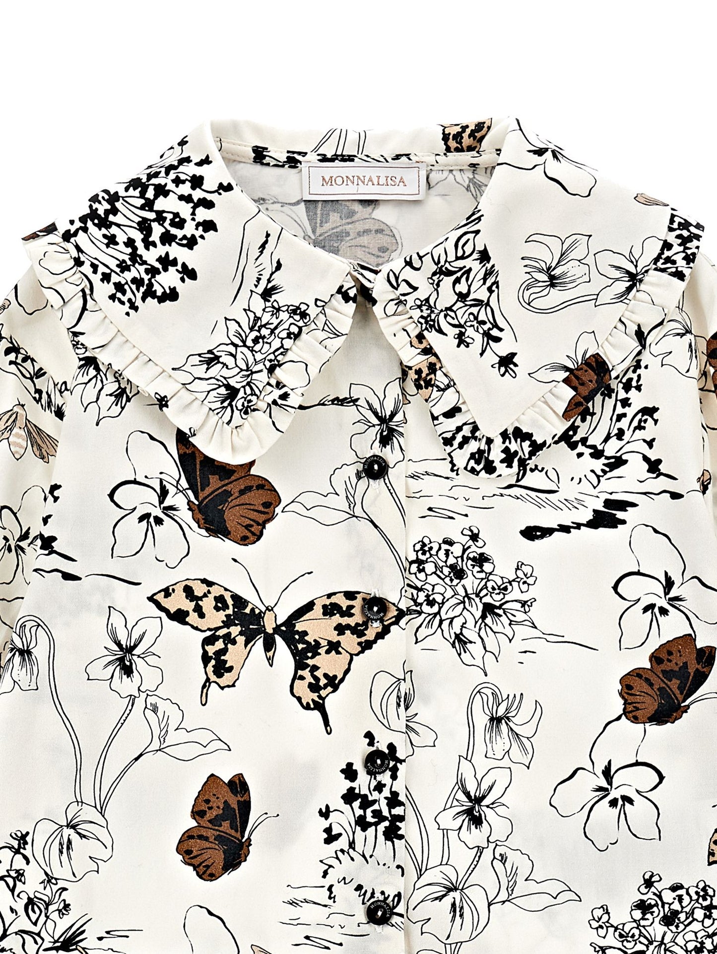 Shirt with maxi collar