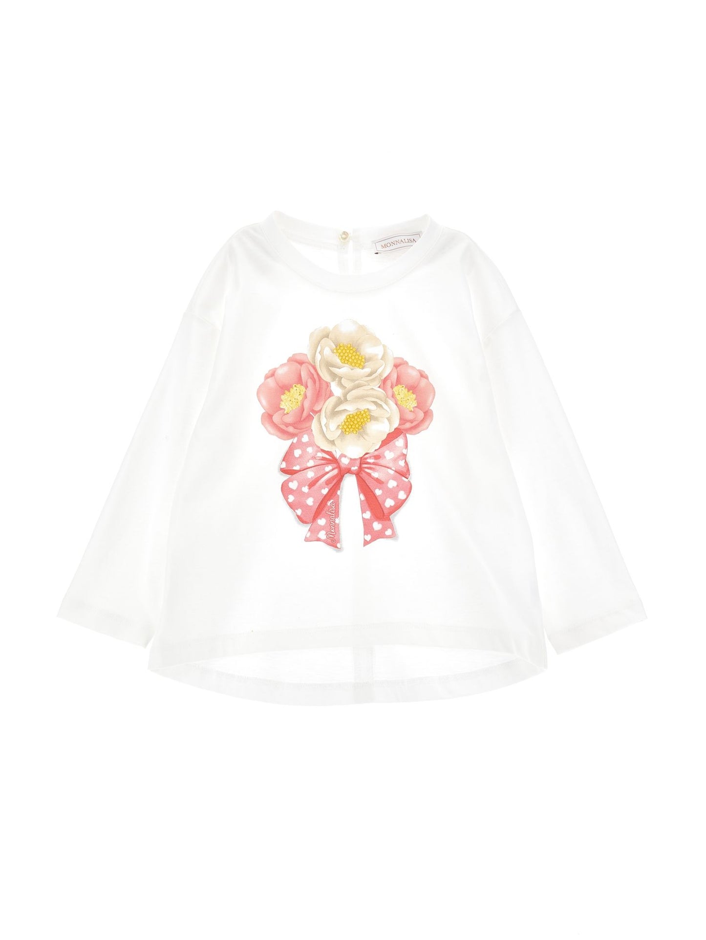 Cropped T-shirt with anemone print