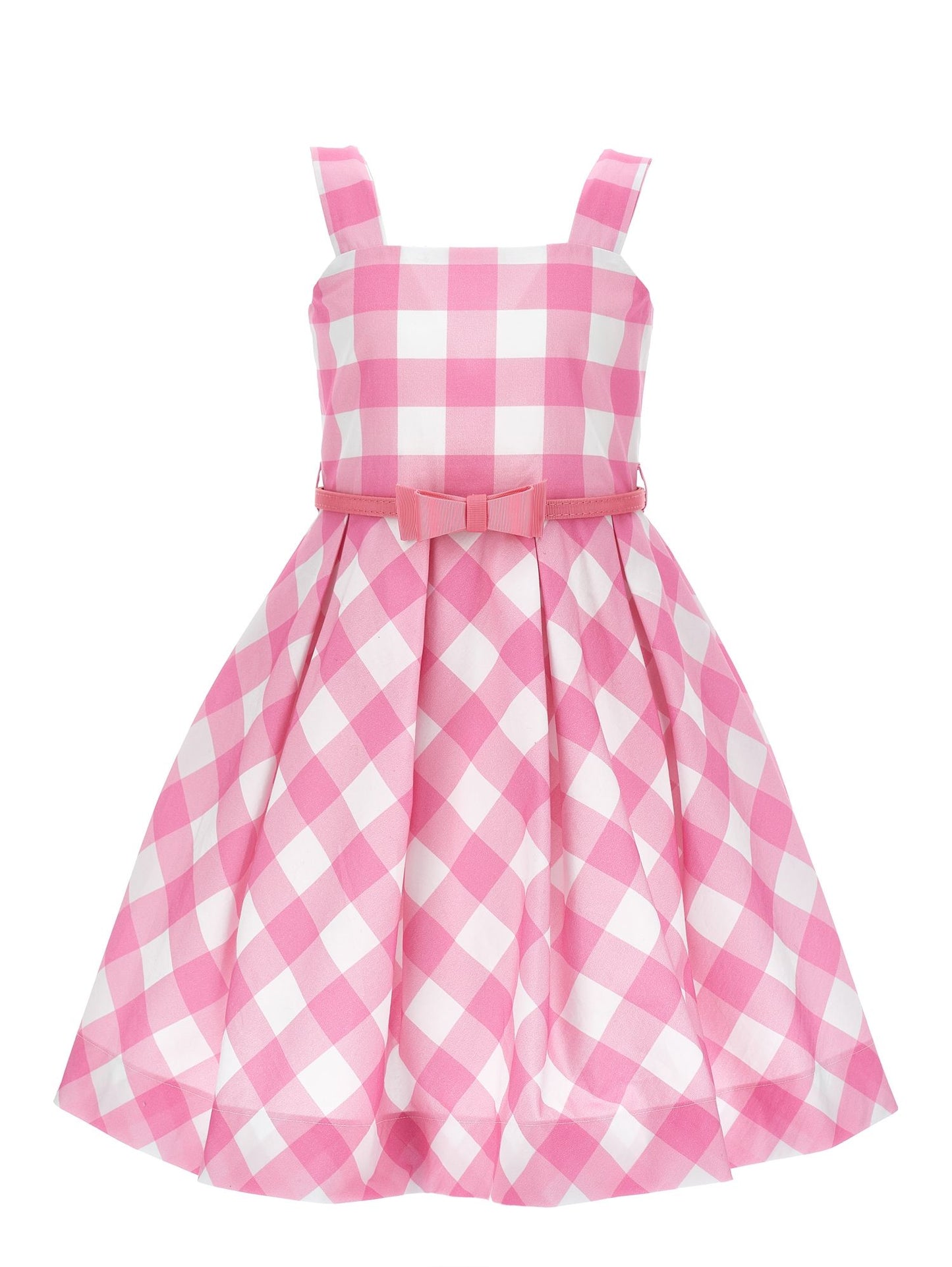 Gingham poplin dress
