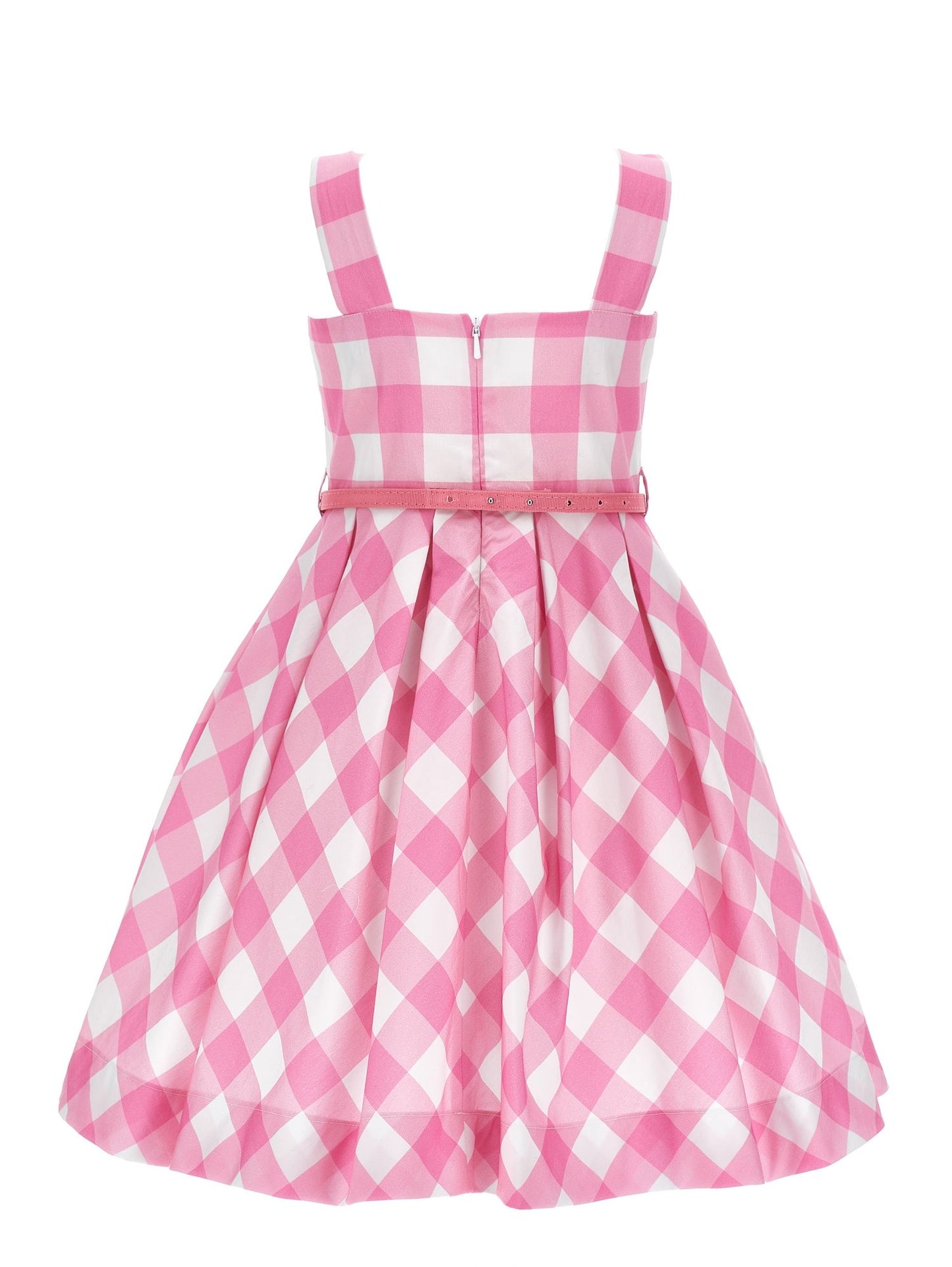 Gingham poplin dress
