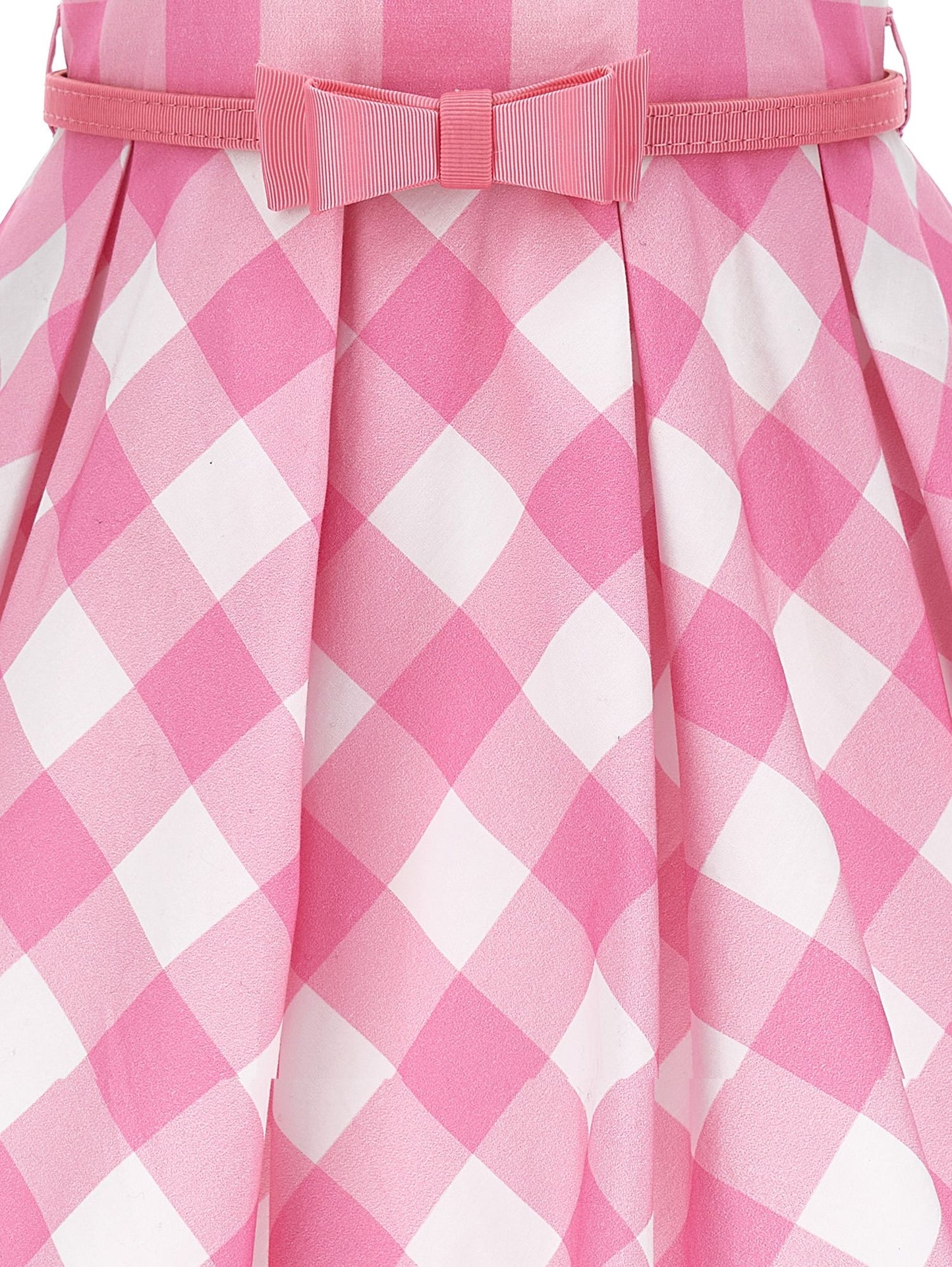 Gingham poplin dress