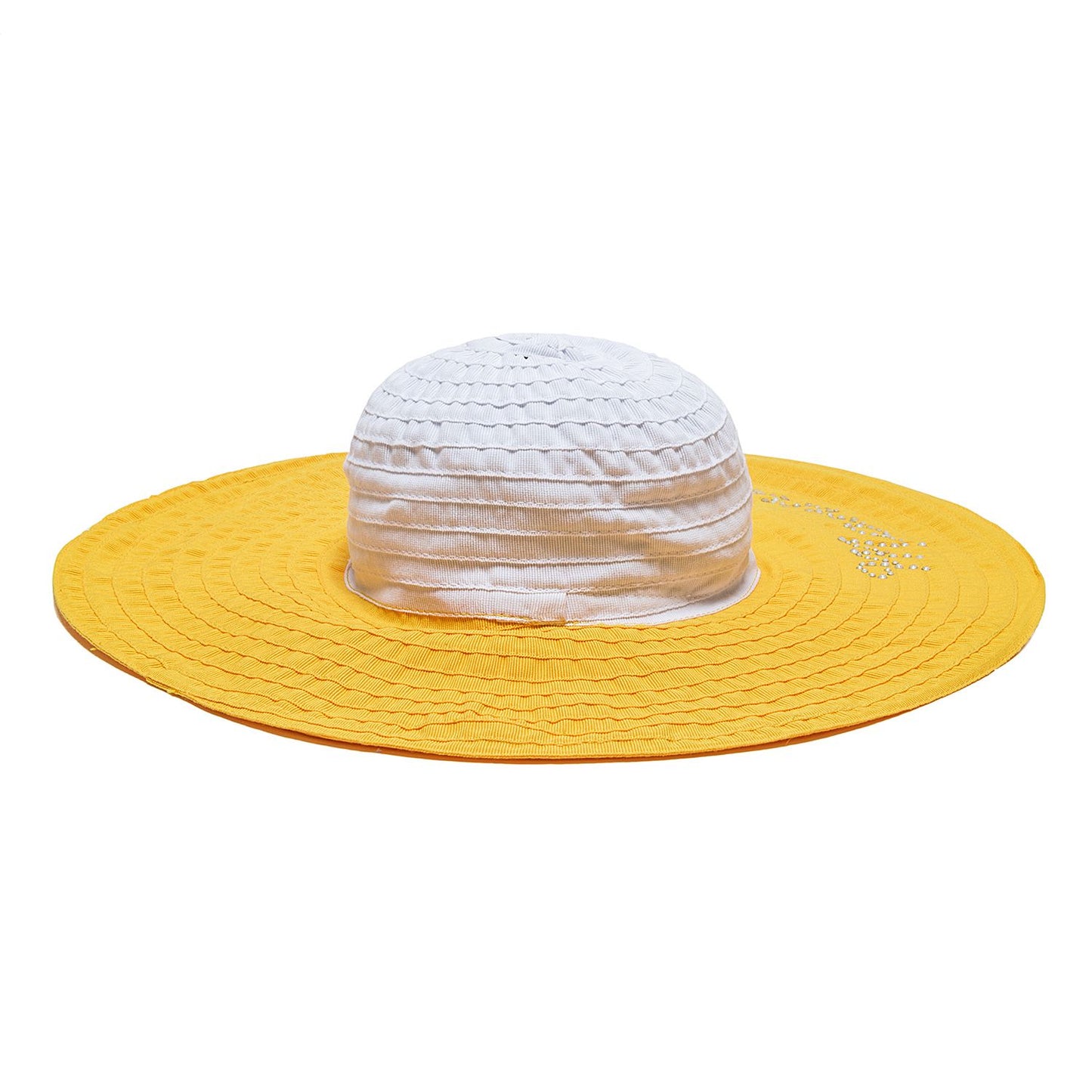 Grosgrain hat with rhinestones