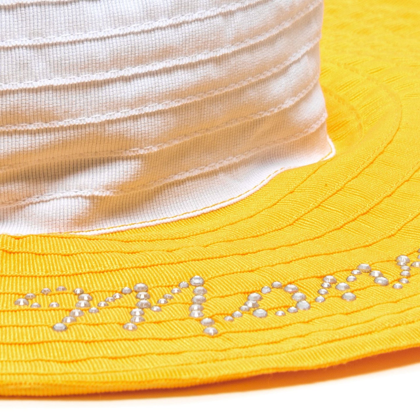Grosgrain hat with rhinestones
