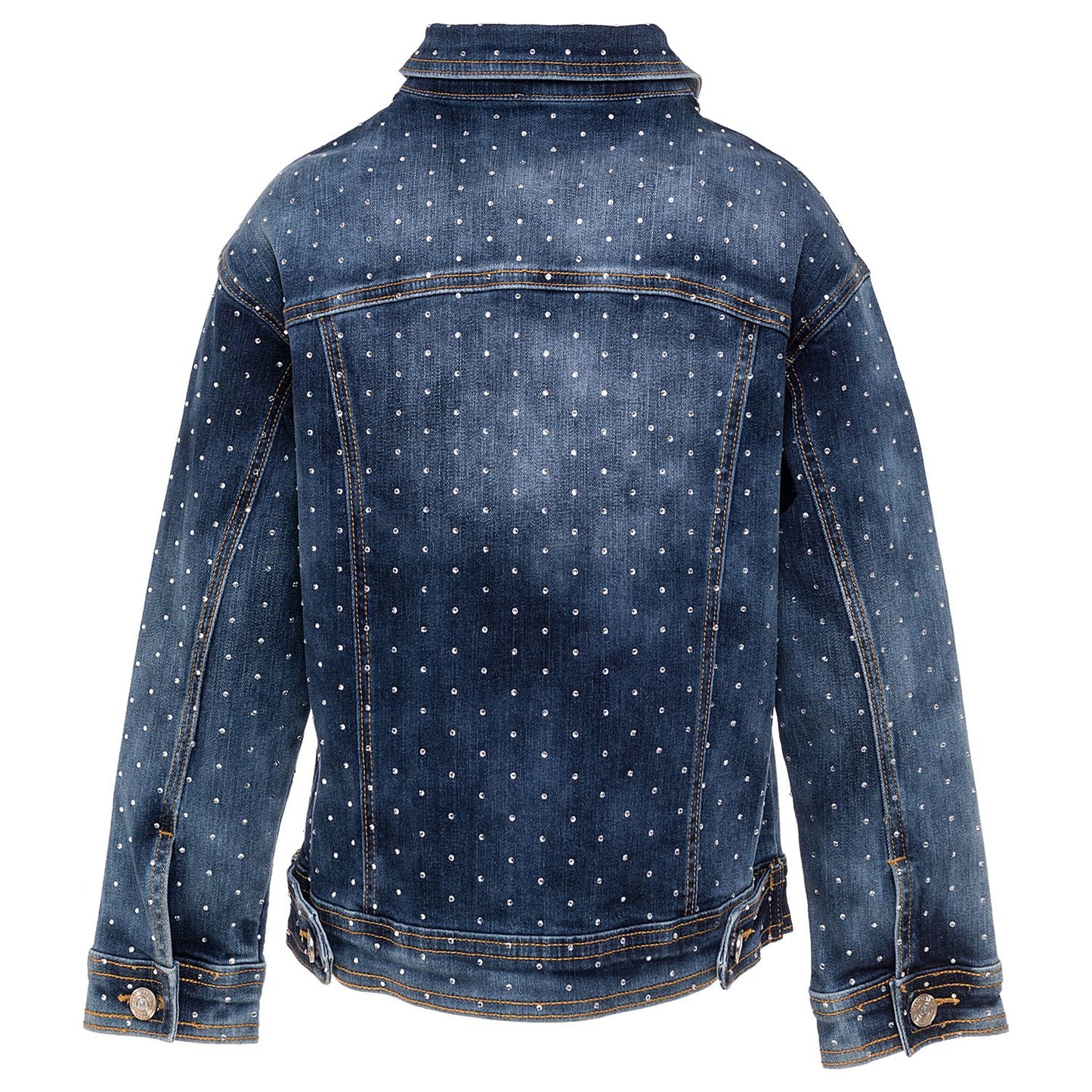 Denim jacket with rhinestones