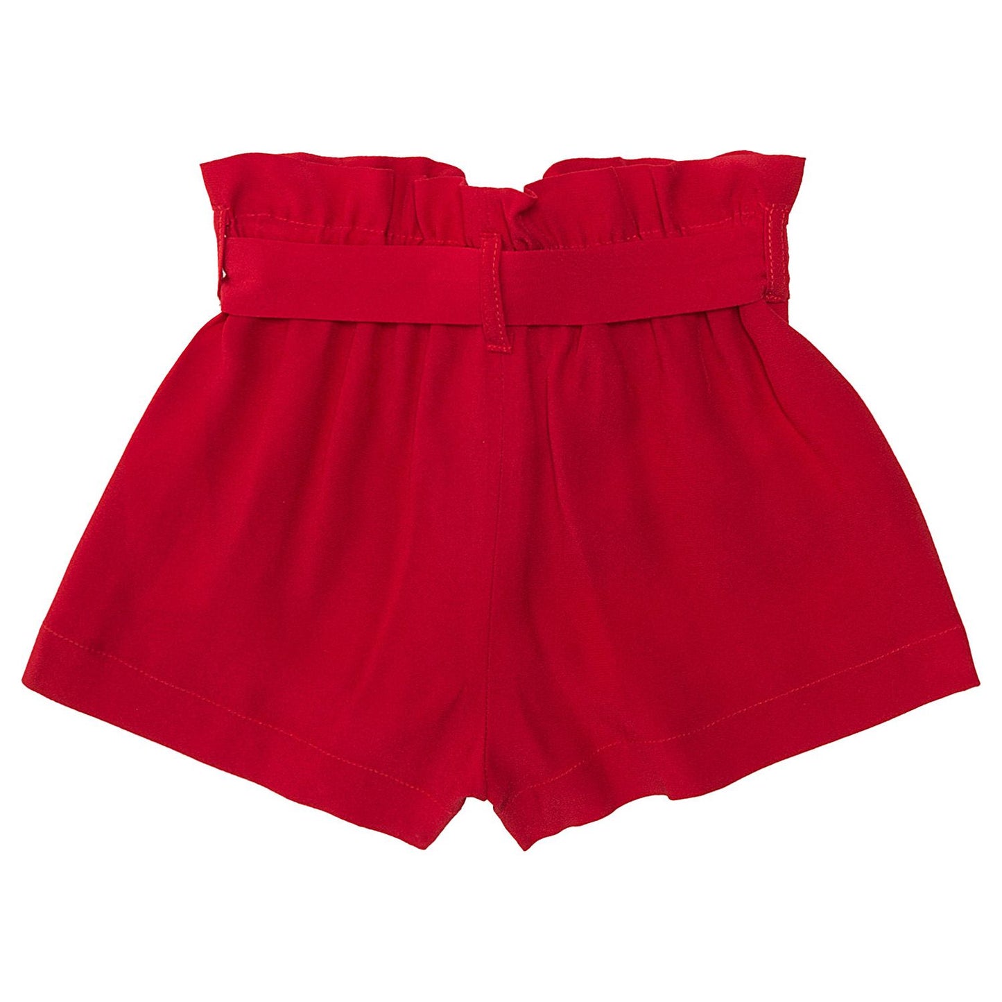 High-waisted crepe shorts