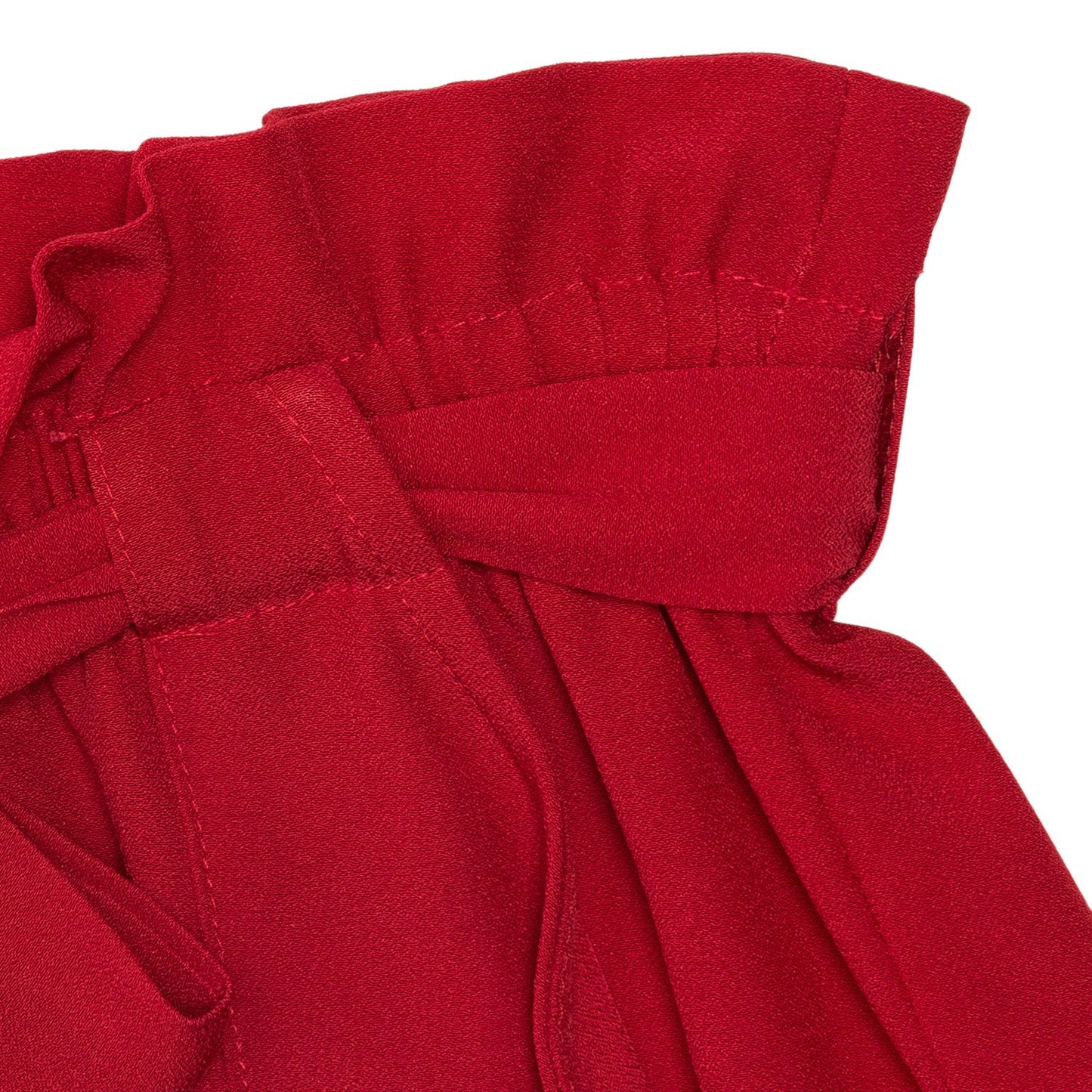 High-waisted crepe shorts