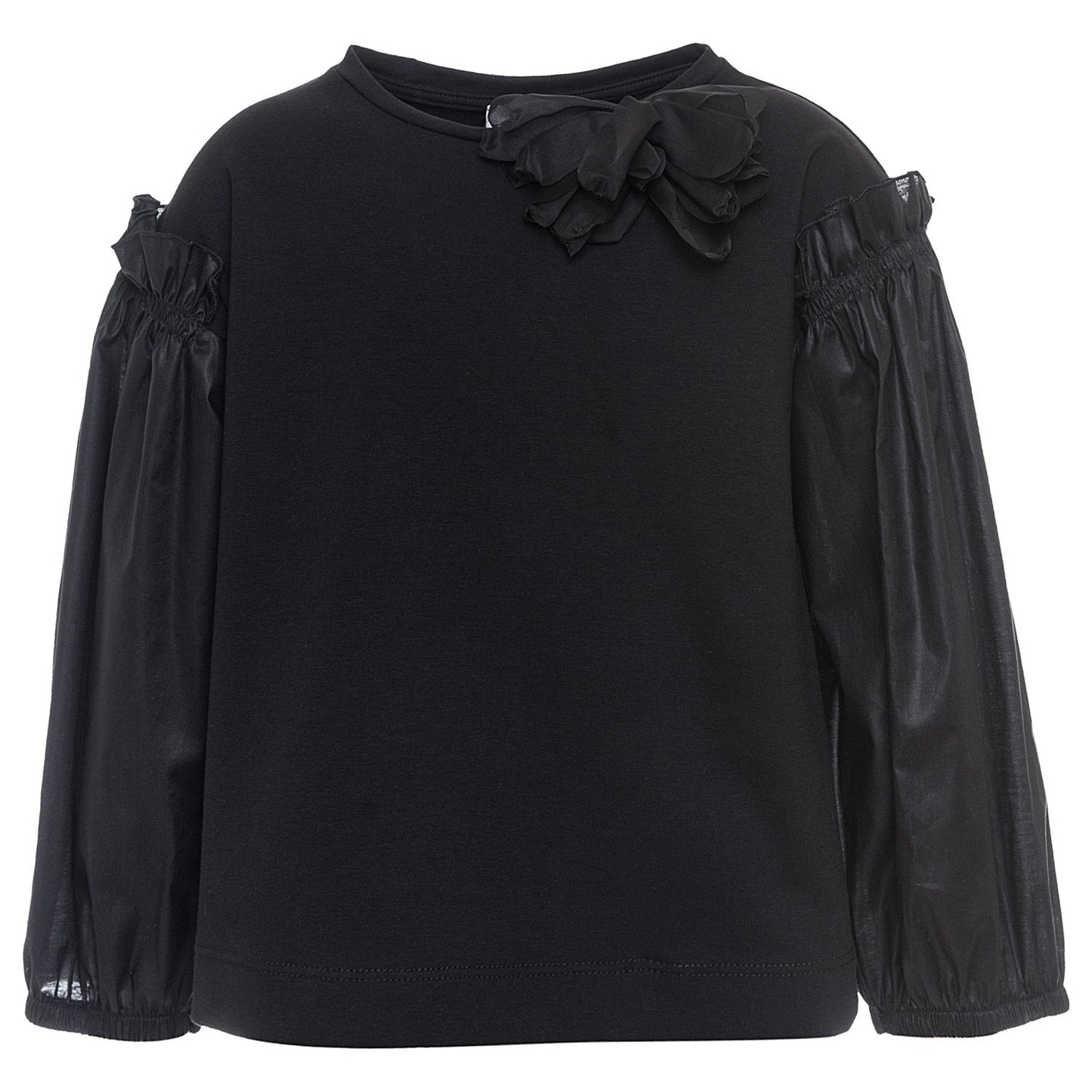 T-shirt with cotton sleeves