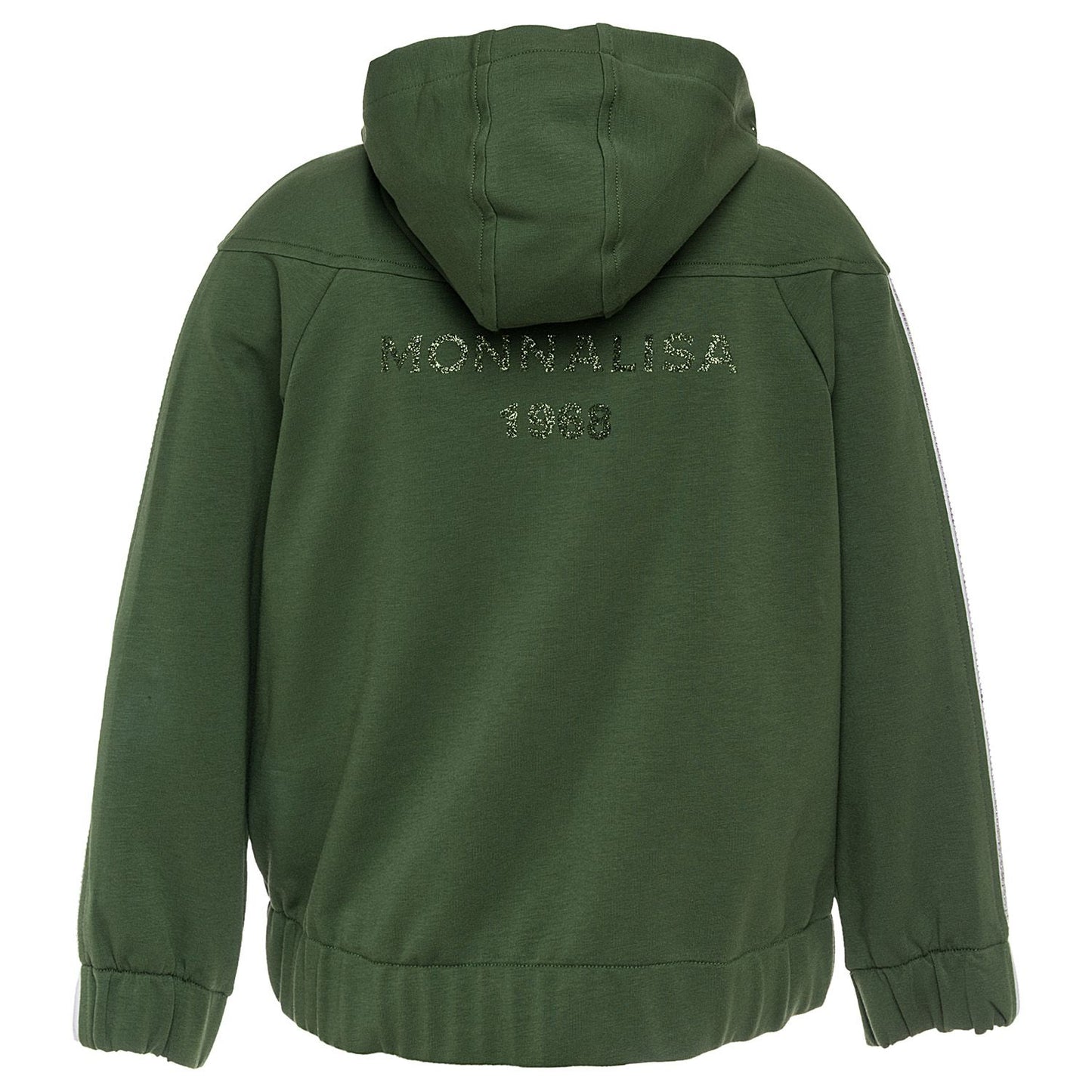 Sweatshirt with rhinestone bands