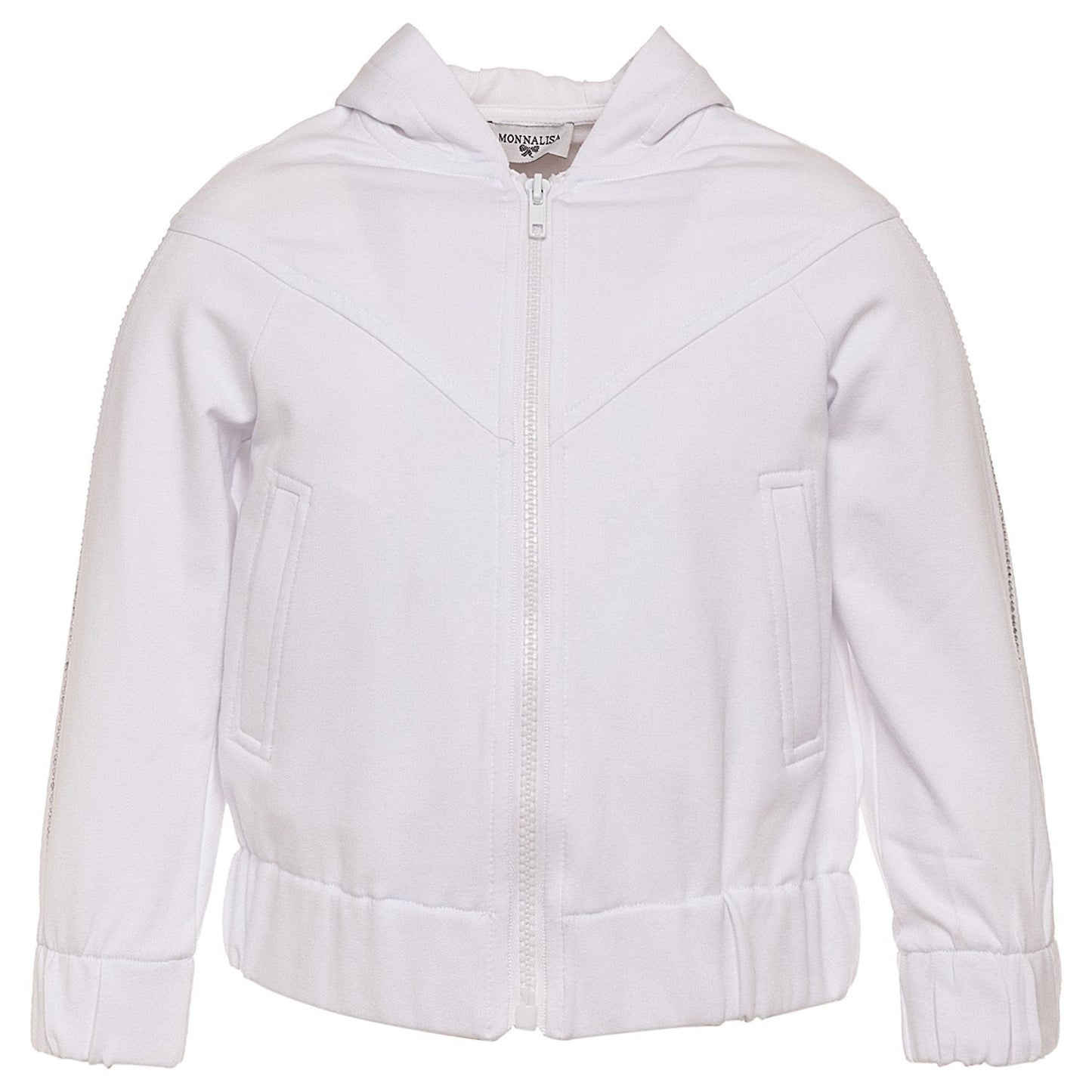 Sweatshirt with rhinestone bands