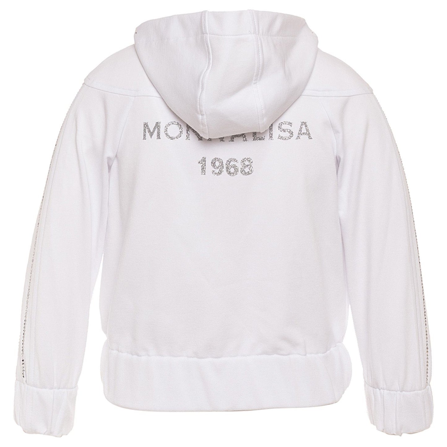 Sweatshirt with rhinestone bands
