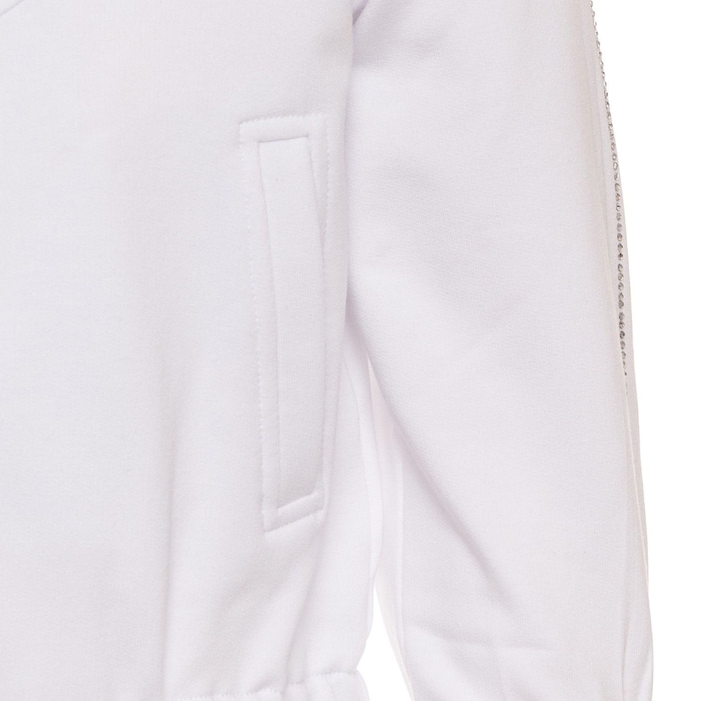 Sweatshirt with rhinestone bands