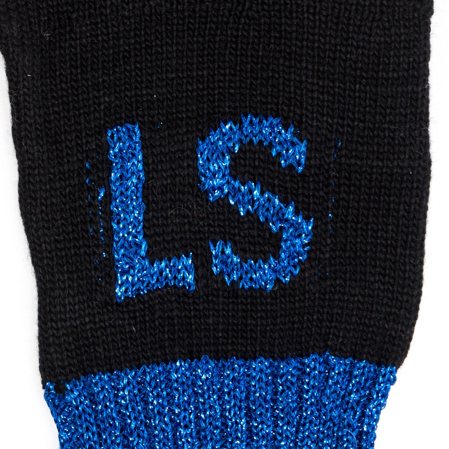 Wool and lurex gloves