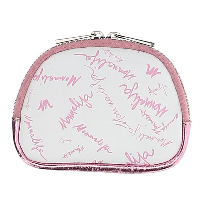 Leather coin purse with laminated details