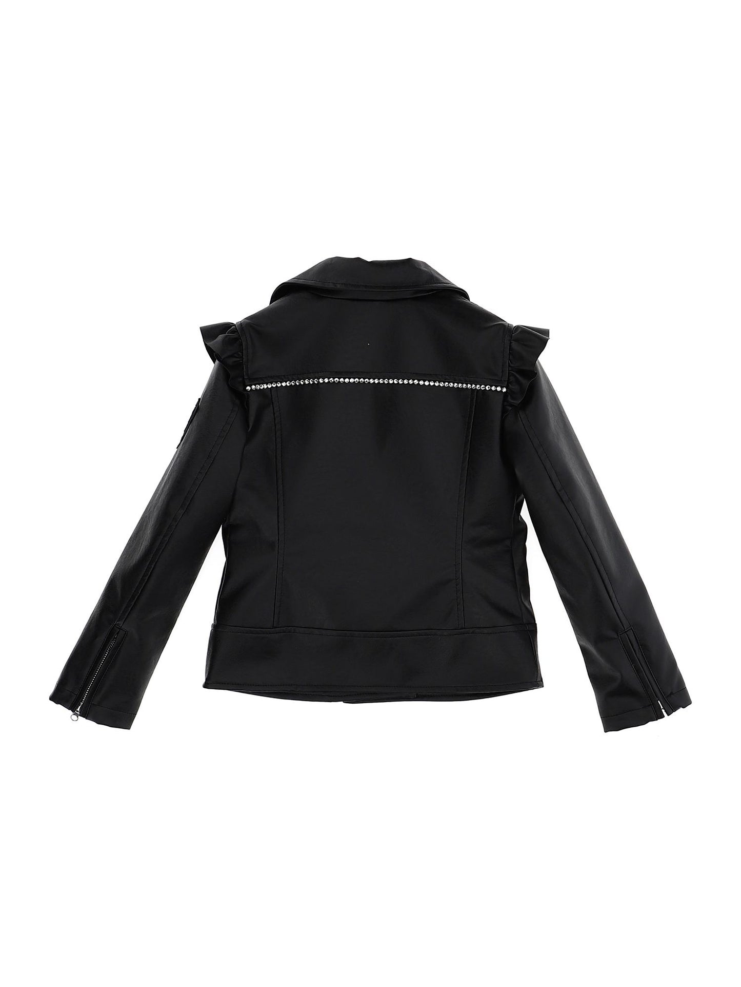 Coated fabric biker jacket