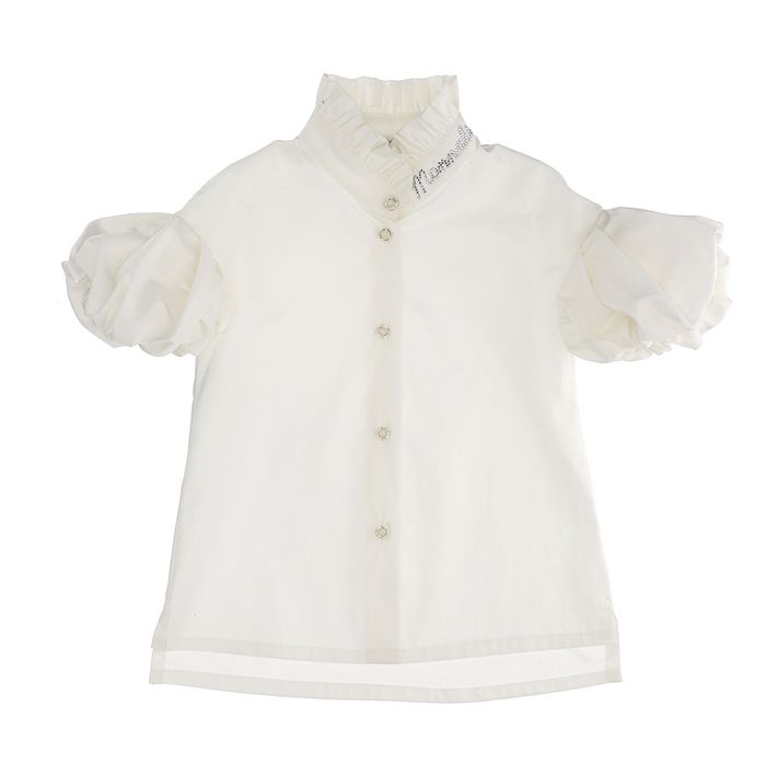 Camicia popeline maniche a palloncino