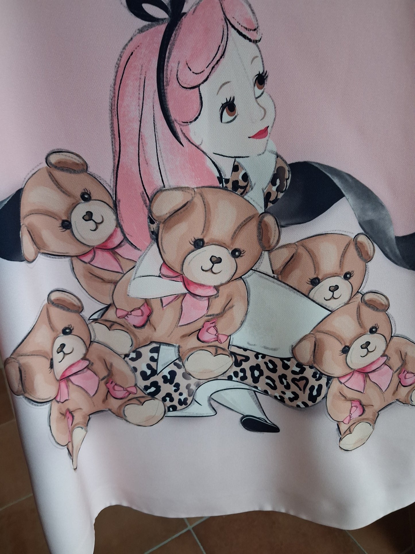 Two-tone dress w/bears